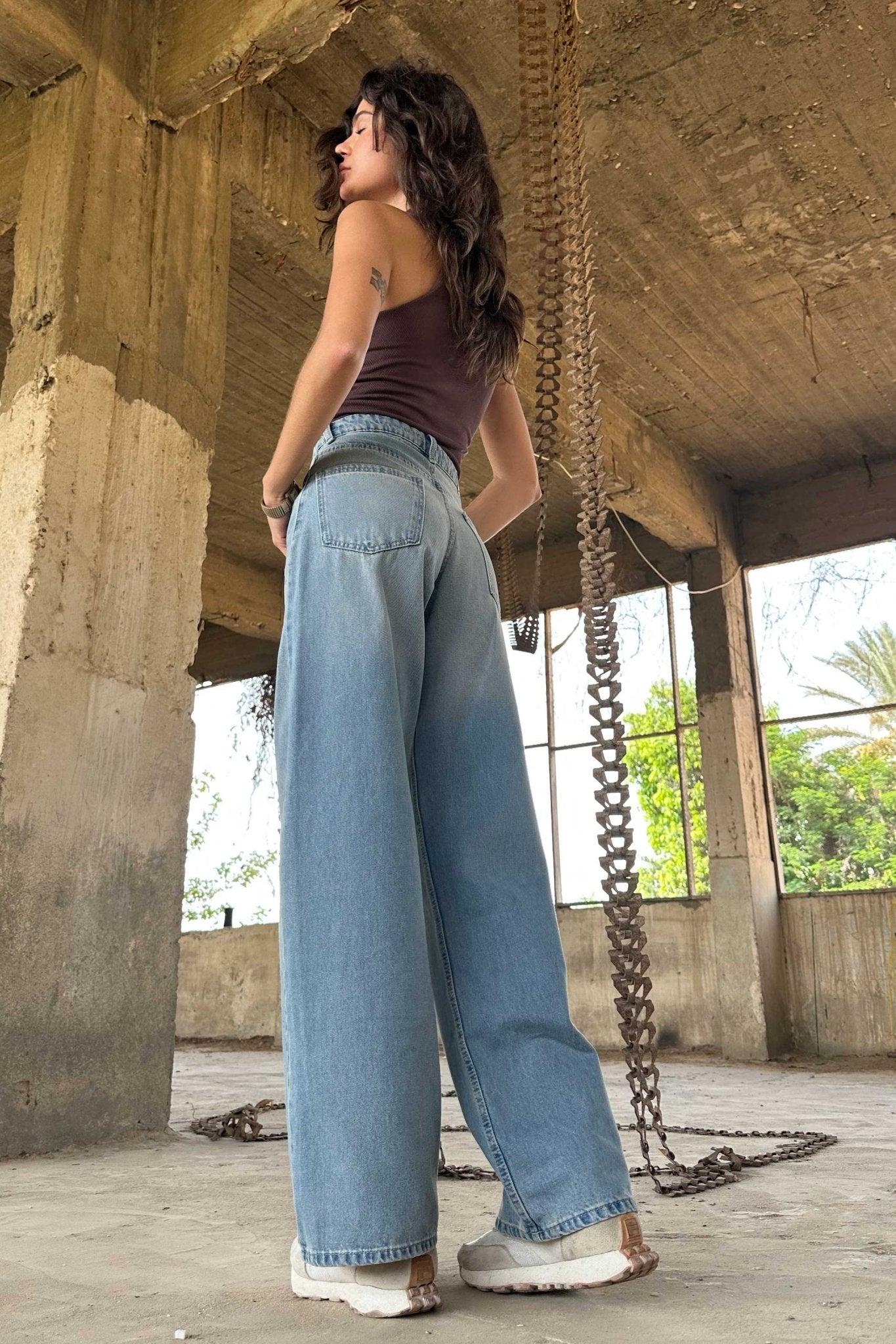 Baggy - High-Waist Light Vintage Blue Jeans baggy CIZARO - Cizaro Jeans