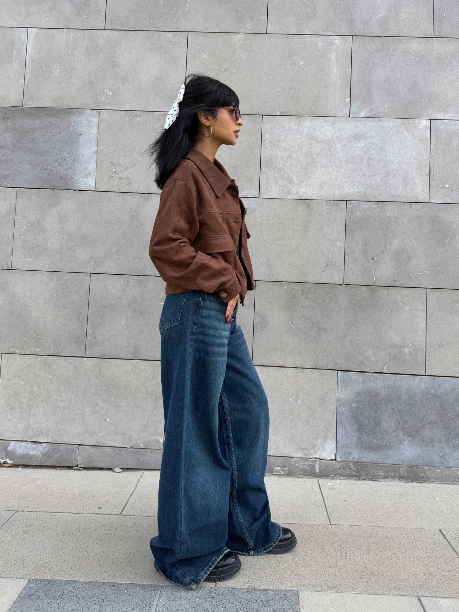 Loose Baggy – Mid Rise Deep Vintage Green Jeans Baggy CIZARO - Cizaro Jeans