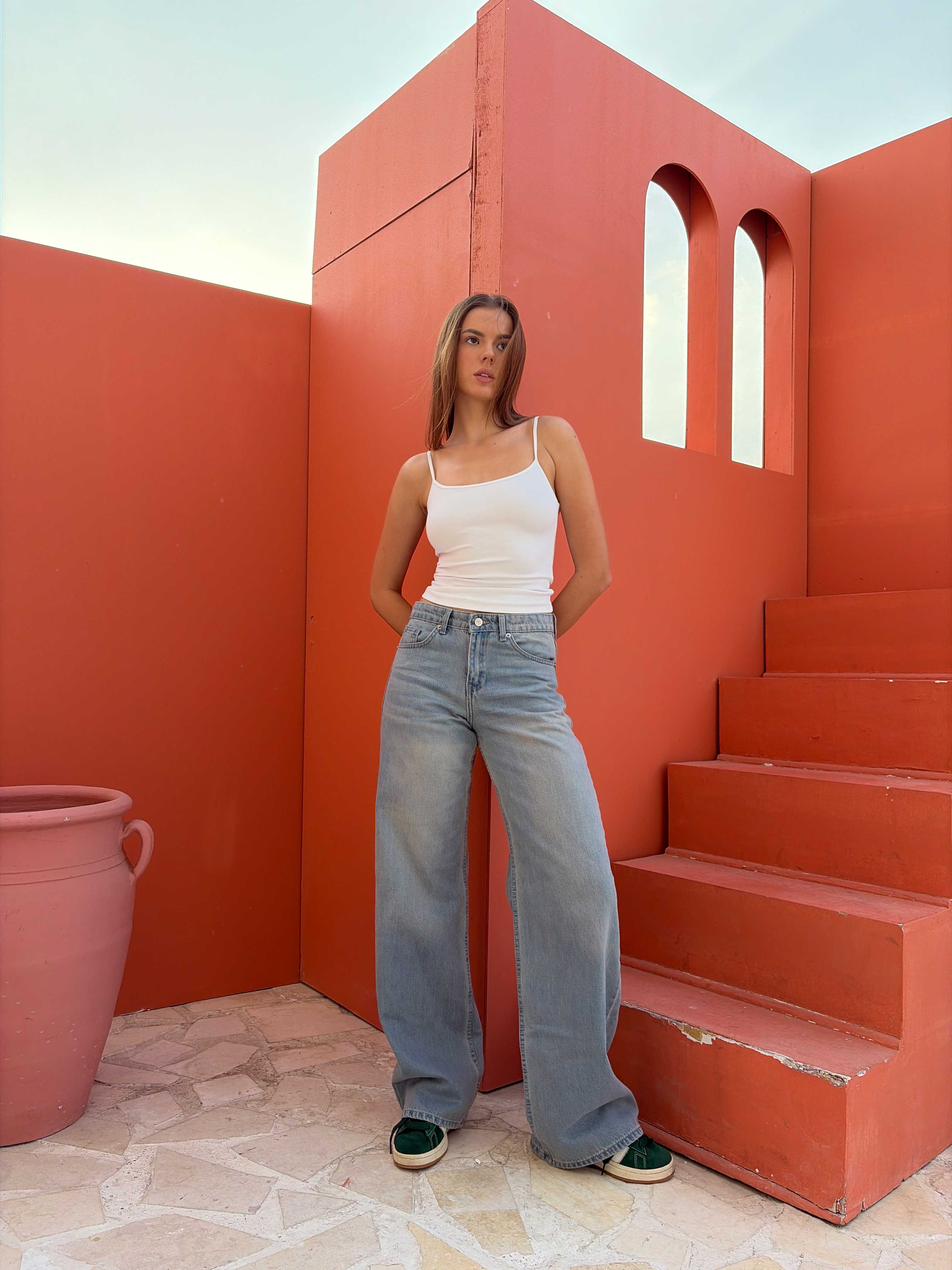 Baggy – Mid Rise Light Vintage Blue Jeans