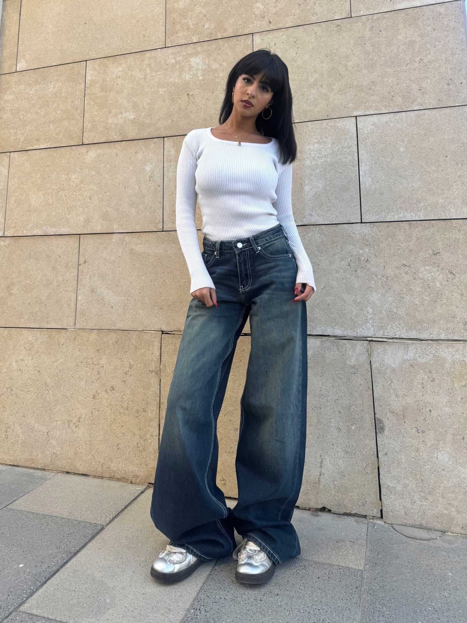 Baggy – Low-Waist Vintage Blue Jeans baggy CIZARO - Cizaro Jeans