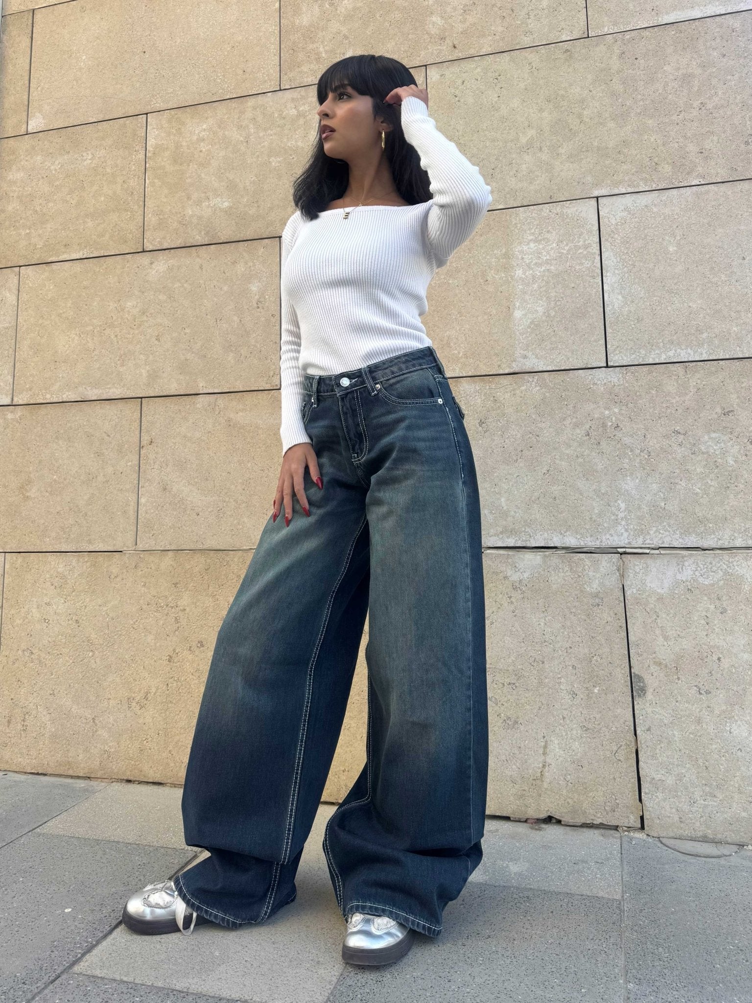 Baggy – Low-Waist Vintage Blue Jeans baggy CIZARO - Cizaro Jeans