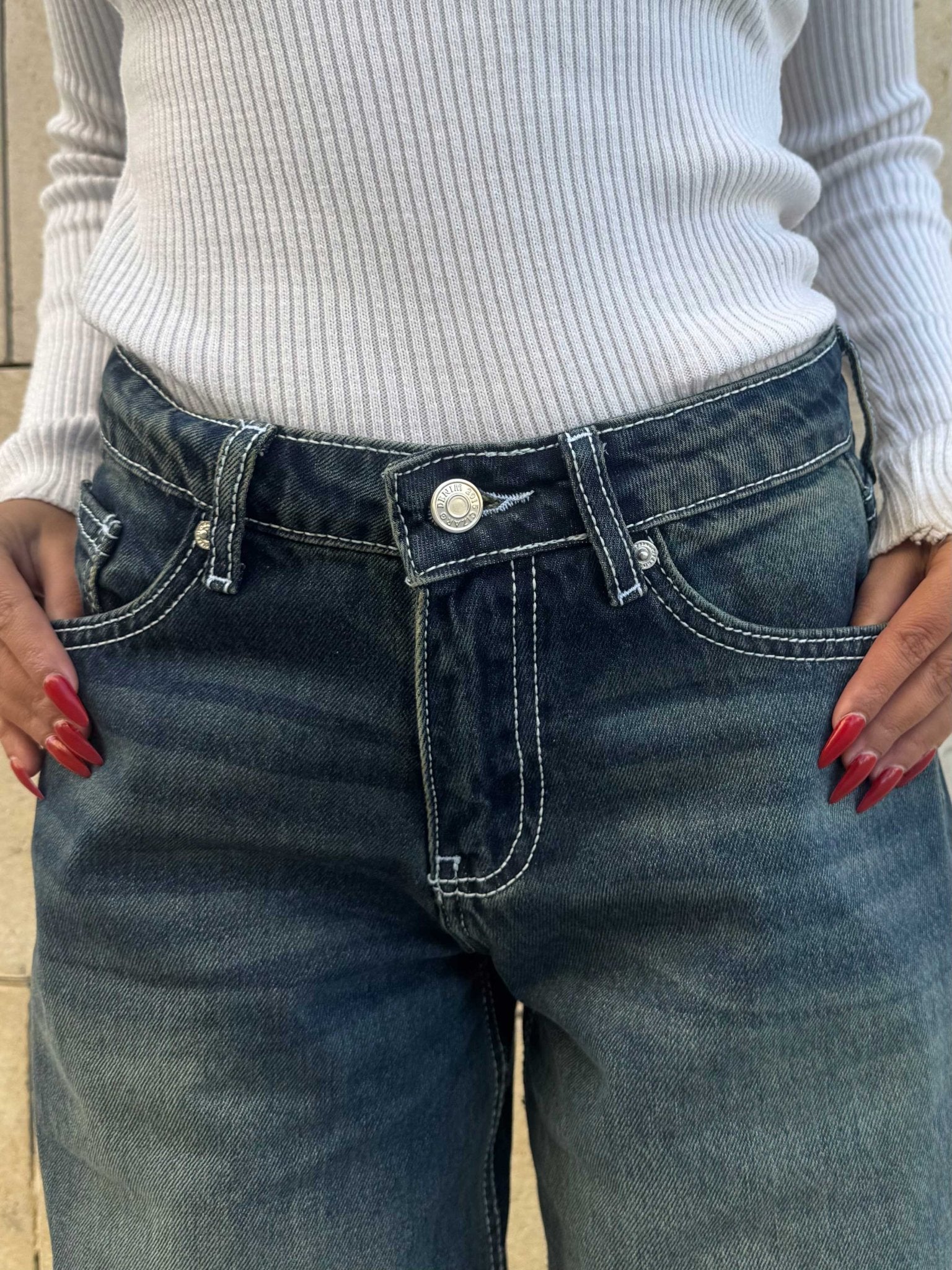 Baggy – Low-Waist Vintage Blue Jeans baggy CIZARO - Cizaro Jeans