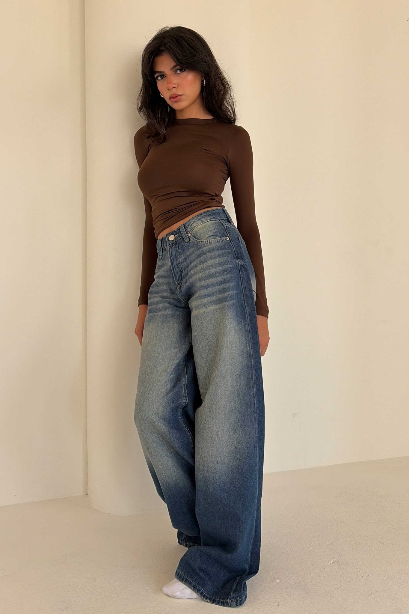 Super Baggy – Mid Rise Mid Vintage Blue Jeans Baggy CIZARO - Cizaro Jeans