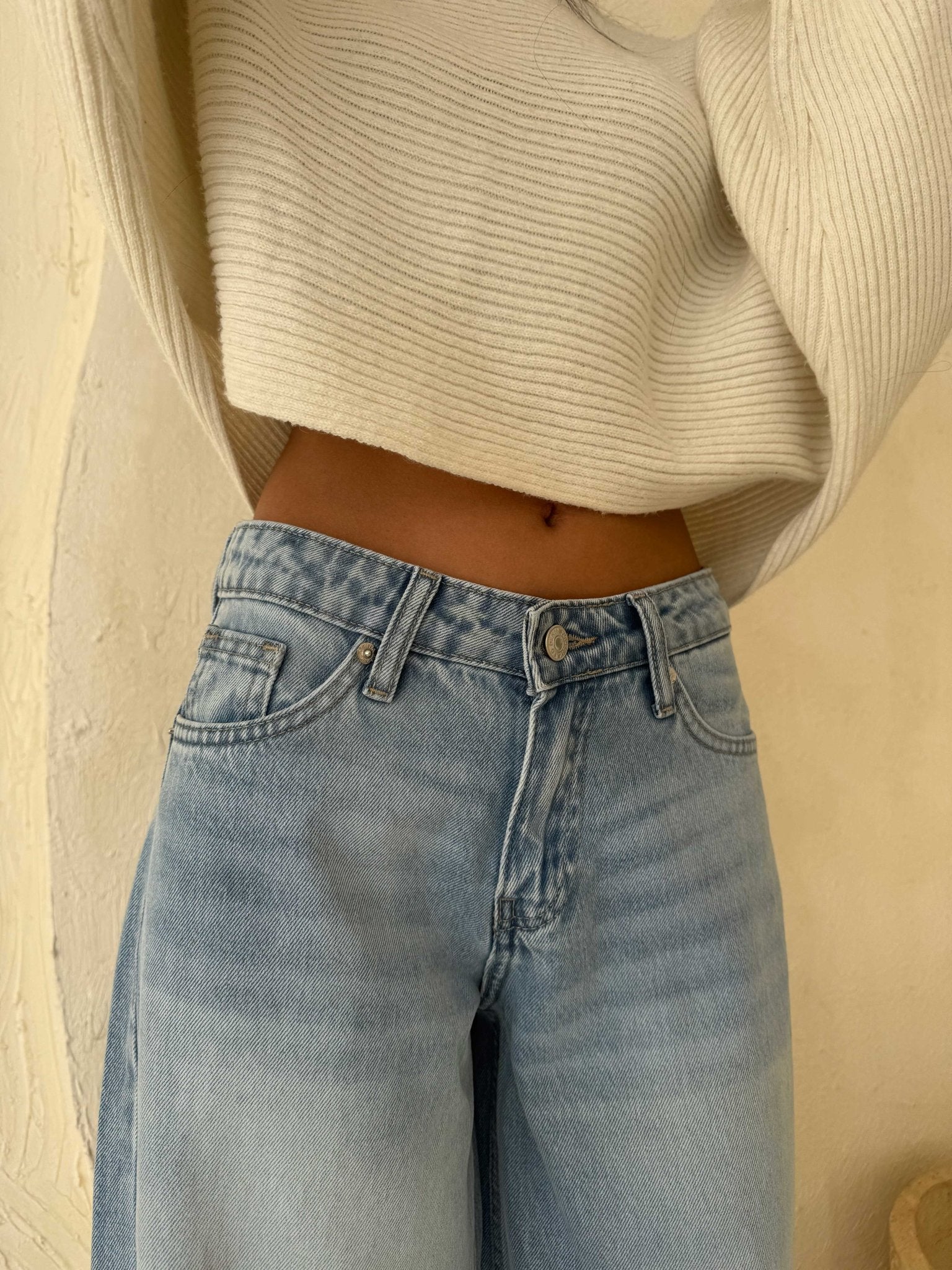 Super Baggy – Low Waist in Bright Blue Baggy CIZARO - Cizaro Jeans