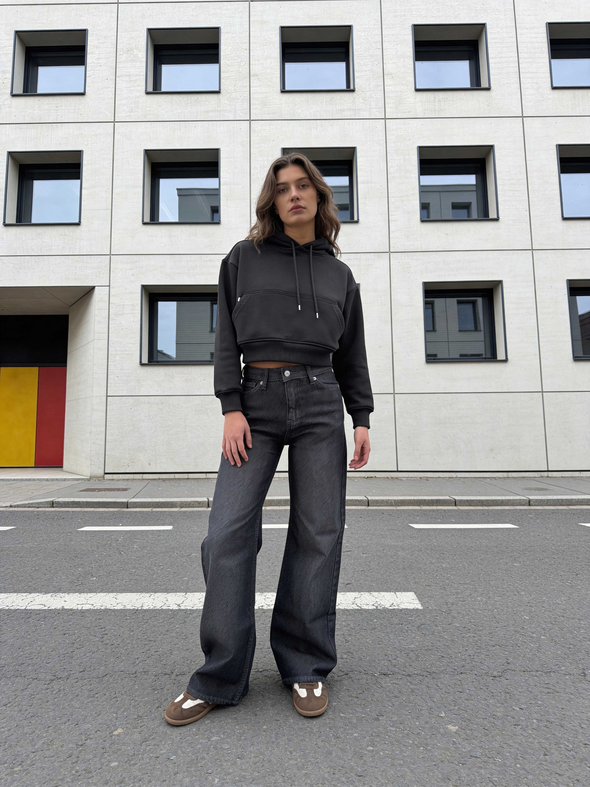 Baggy – High-Waist Washed Black Jeans Baggy CIZARO - Cizaro Jeans