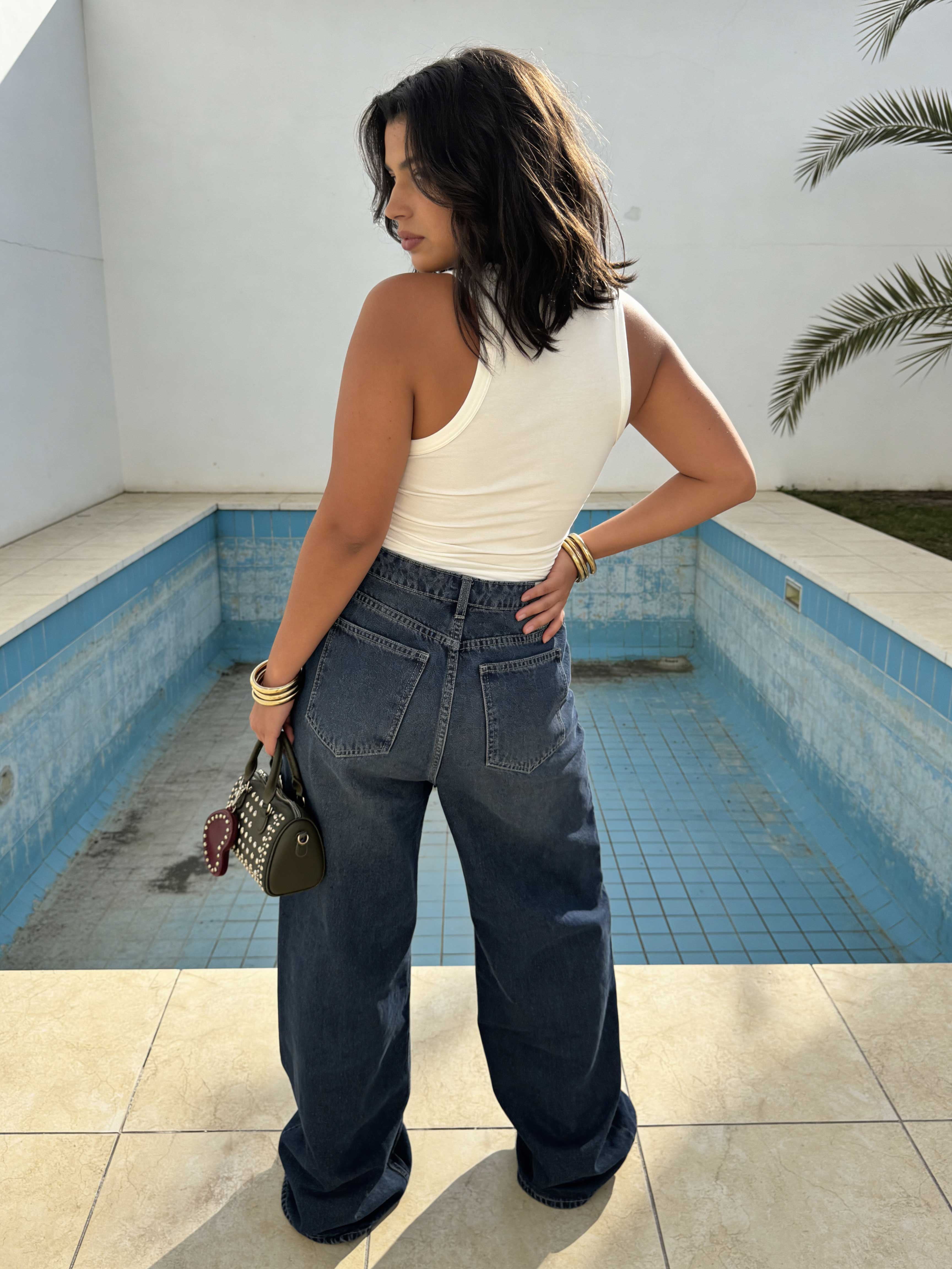 Curvy Fit – Baggy High-Waist Vintage Blue Jeans Baggy - Curvy fit CIZARO - Cizaro Jeans
