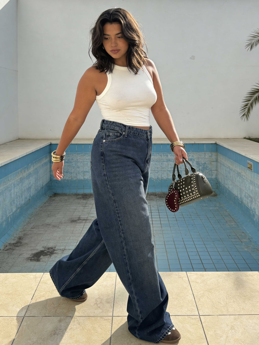 Curvy Fit – Baggy High-Waist Vintage Blue Jeans Baggy - Curvy fit CIZARO - Cizaro Jeans