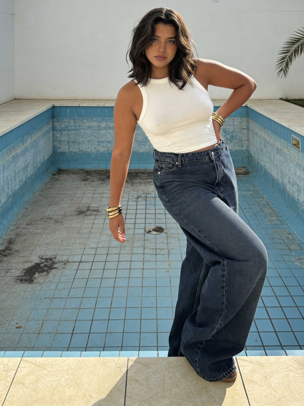 Curvy Fit – Baggy High-Waist Vintage Blue Jeans Baggy - Curvy fit CIZARO - Cizaro Jeans