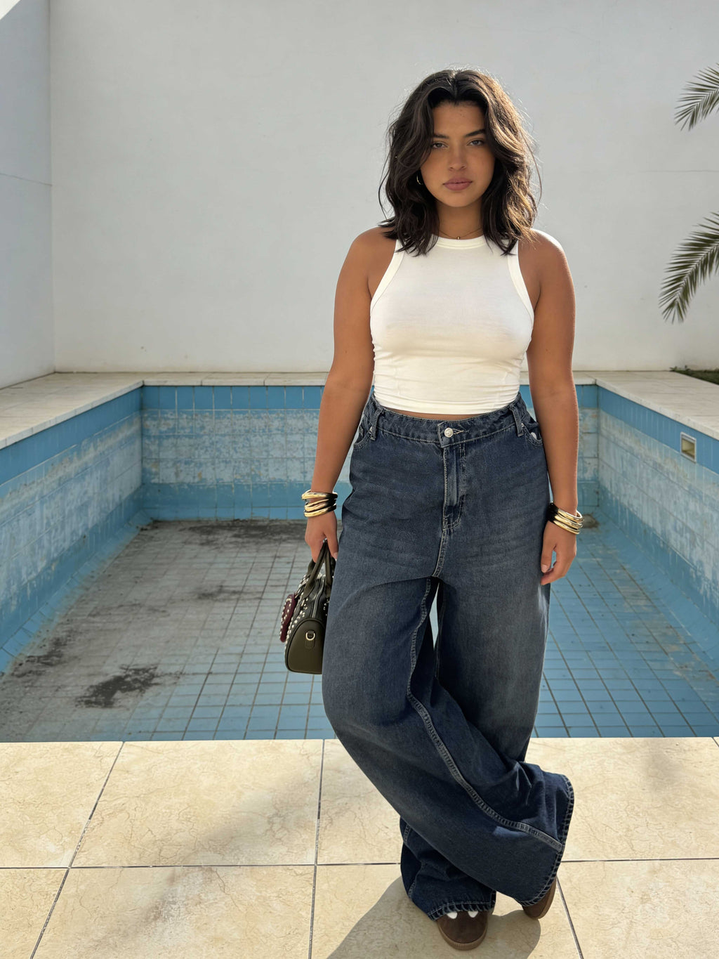Curvy Fit – Baggy High-Waist Vintage Blue Jeans Baggy - Curvy fit CIZARO - Cizaro Jeans