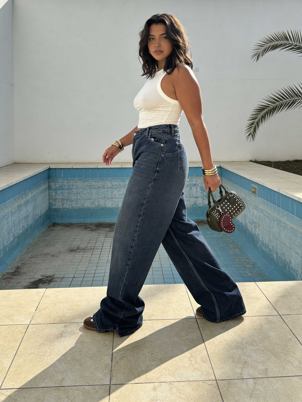 Curvy Fit – Baggy High-Waist Vintage Blue Jeans Baggy - Curvy fit CIZARO - Cizaro Jeans