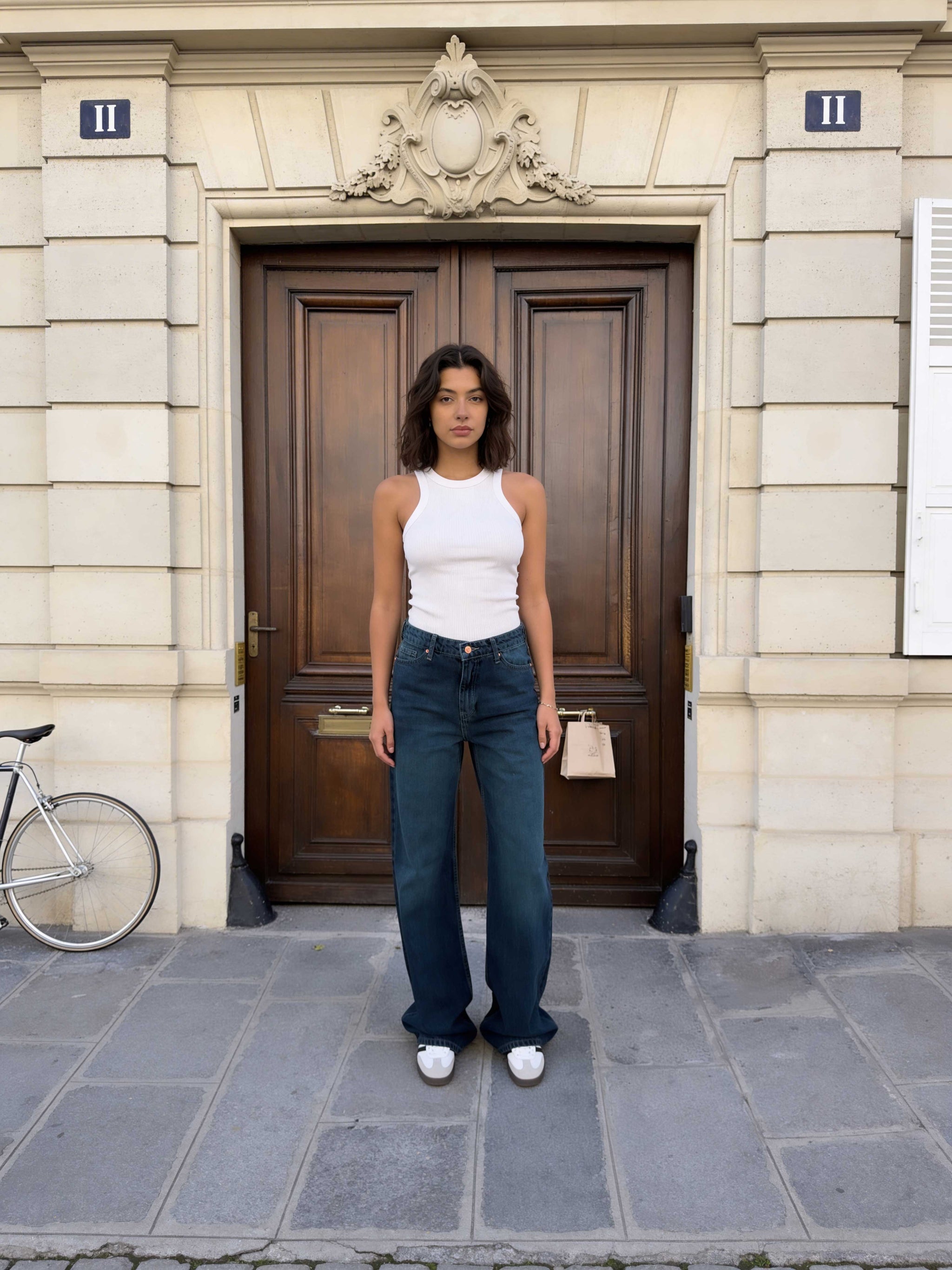Baggy – High-Waist Flex Waist Deep Vintage Green Jeans Baggy CIZARO - Cizaro Jeans