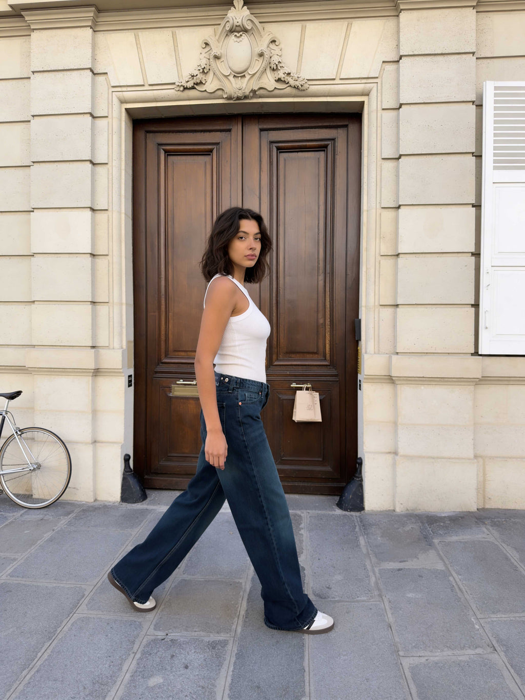 Baggy – High-Waist Flex Waist Deep Vintage Green Jeans Baggy - Flex waist CIZARO - Cizaro Jeans