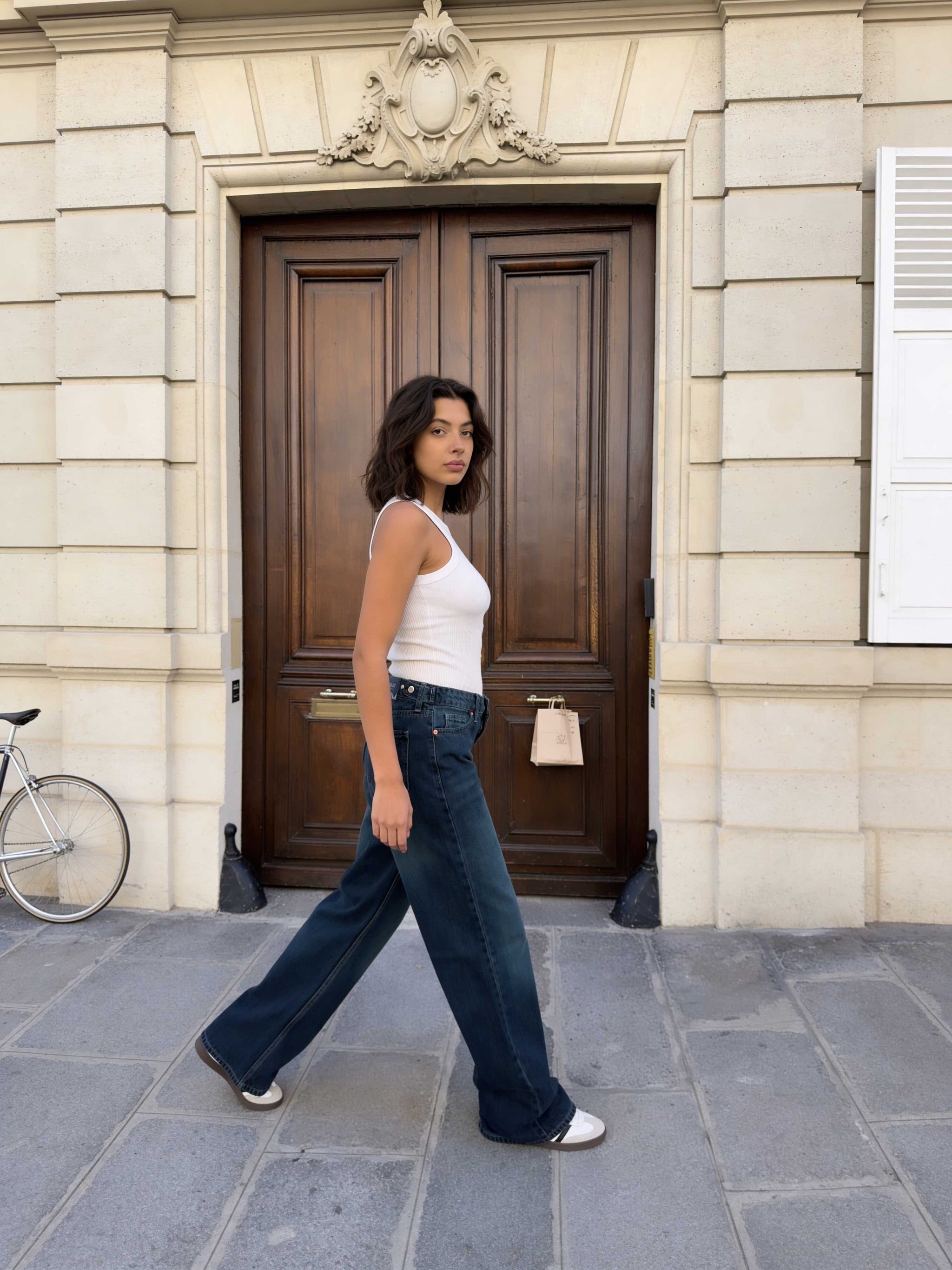 Baggy – High-Waist Flex Waist Deep Vintage Green Jeans Baggy CIZARO - Cizaro Jeans