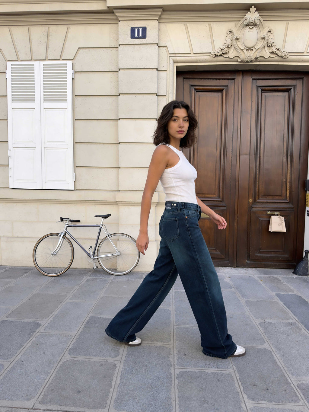 Baggy – High-Waist Flex Waist Deep Vintage Green Jeans Baggy - Flex waist CIZARO - Cizaro Jeans