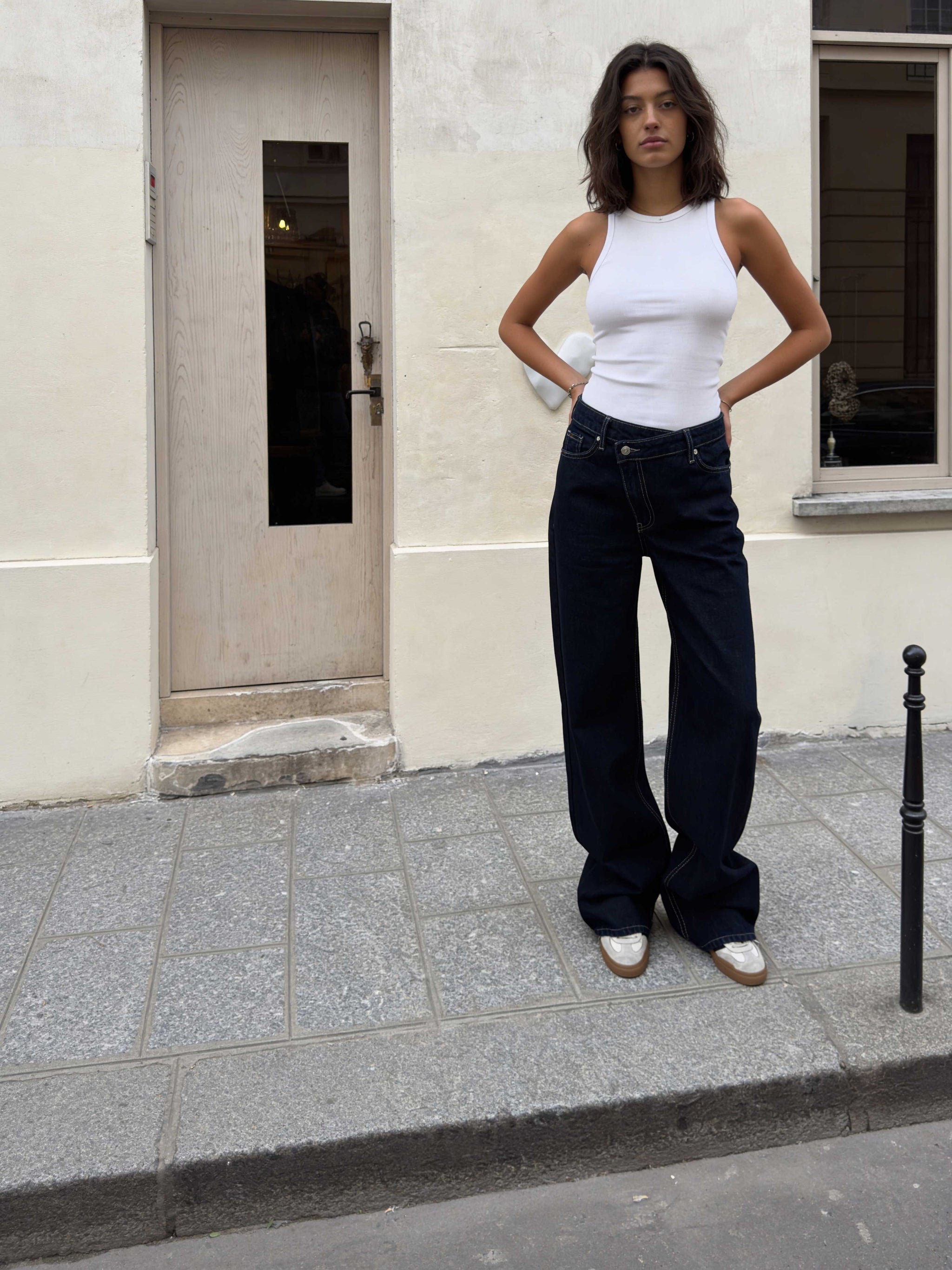 Crossover Baggy – Mid-Rise Raw Denim Jeans Baggy CIZARO - Cizaro Jeans