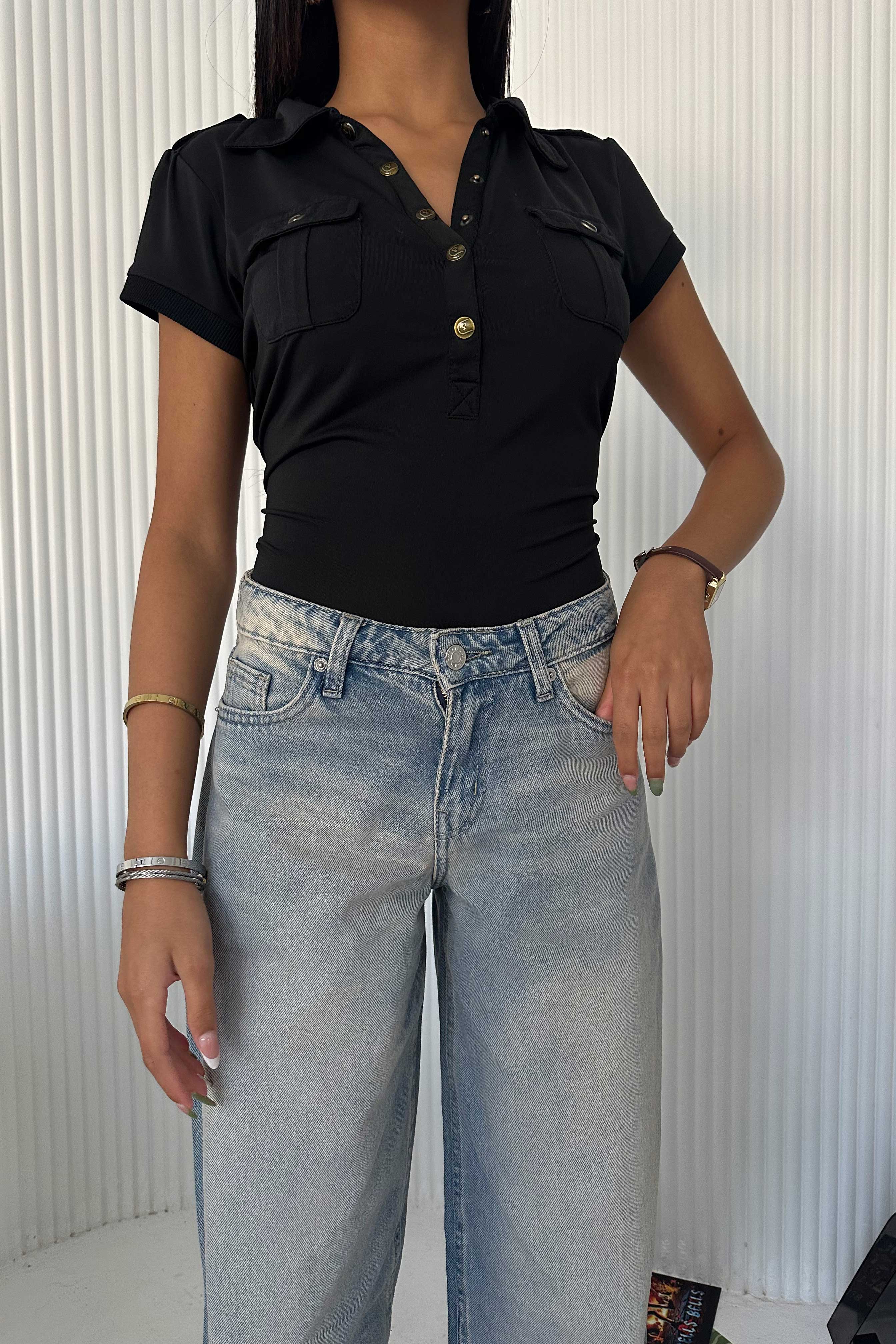 Baggy - Low Waist Light Vintage Blue Jeans