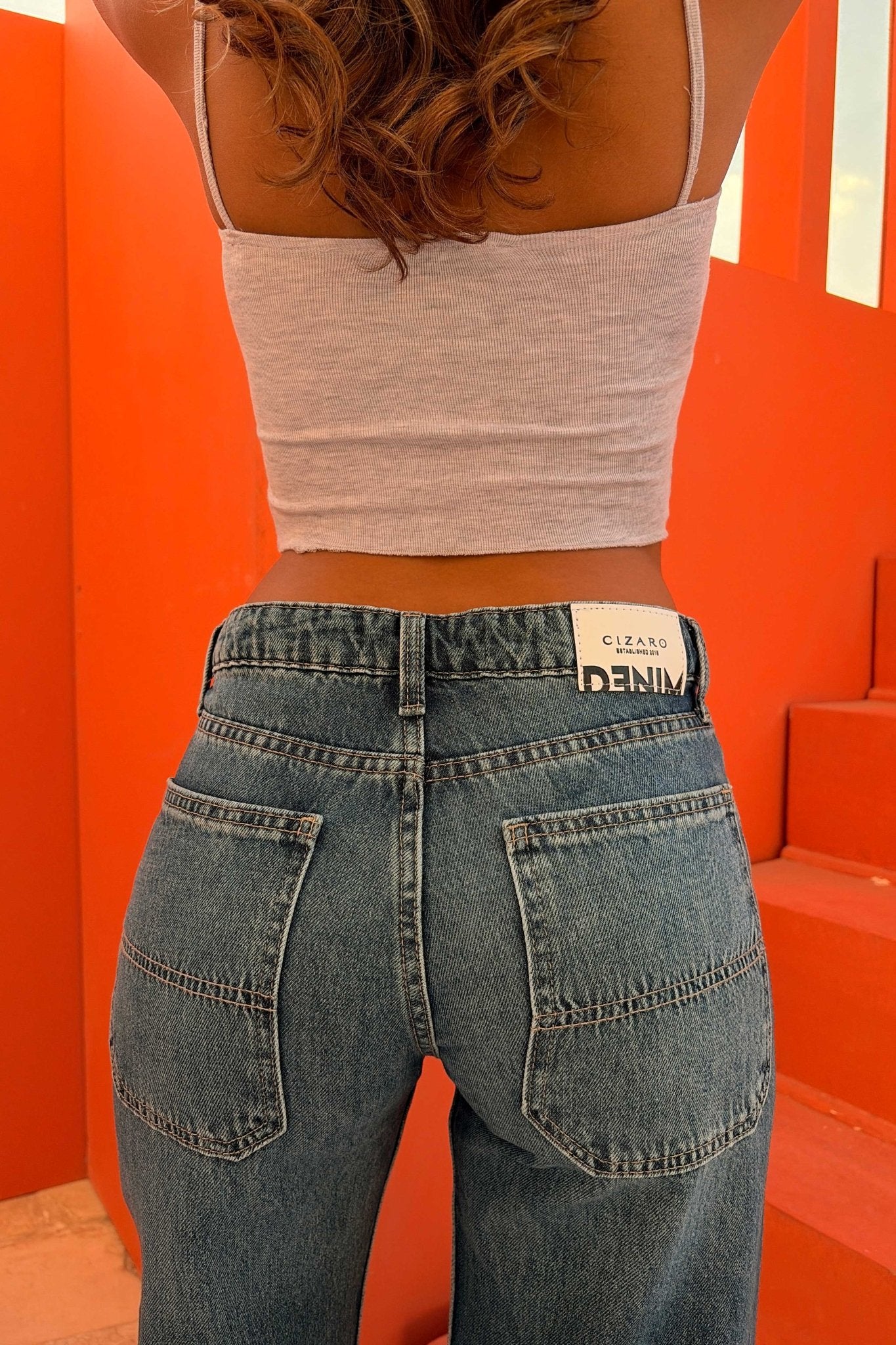 Baggy – Low Waist Mid Blue Jeans Baggy CIZARO - Cizaro Jeans