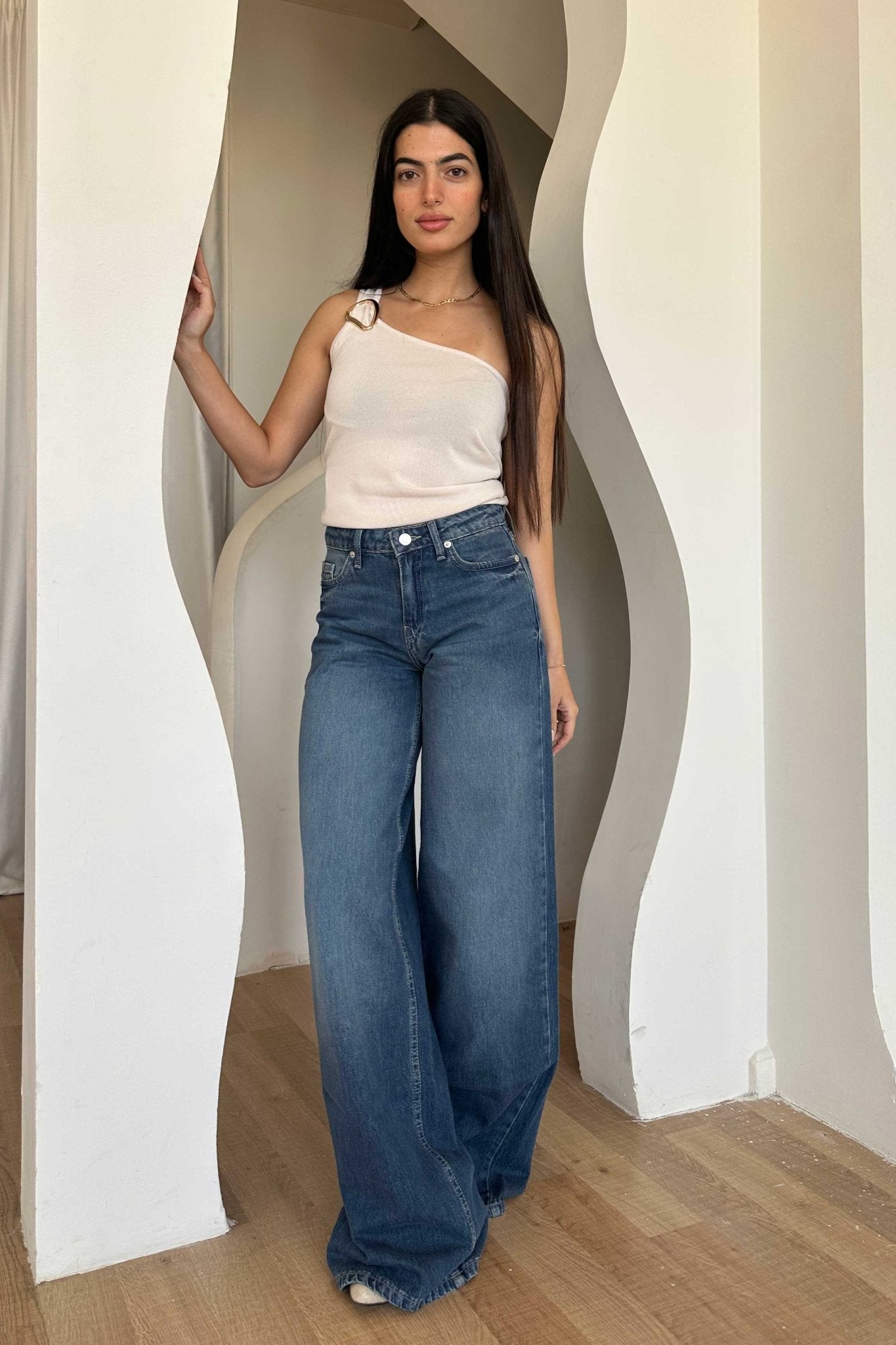 Super Baggy – Mid Rise Mid Vintage Blue Jeans baggy CIZARO - Cizaro Jeans