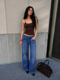 Baggy – Low-Waist Deep Ocean Blue Jeans