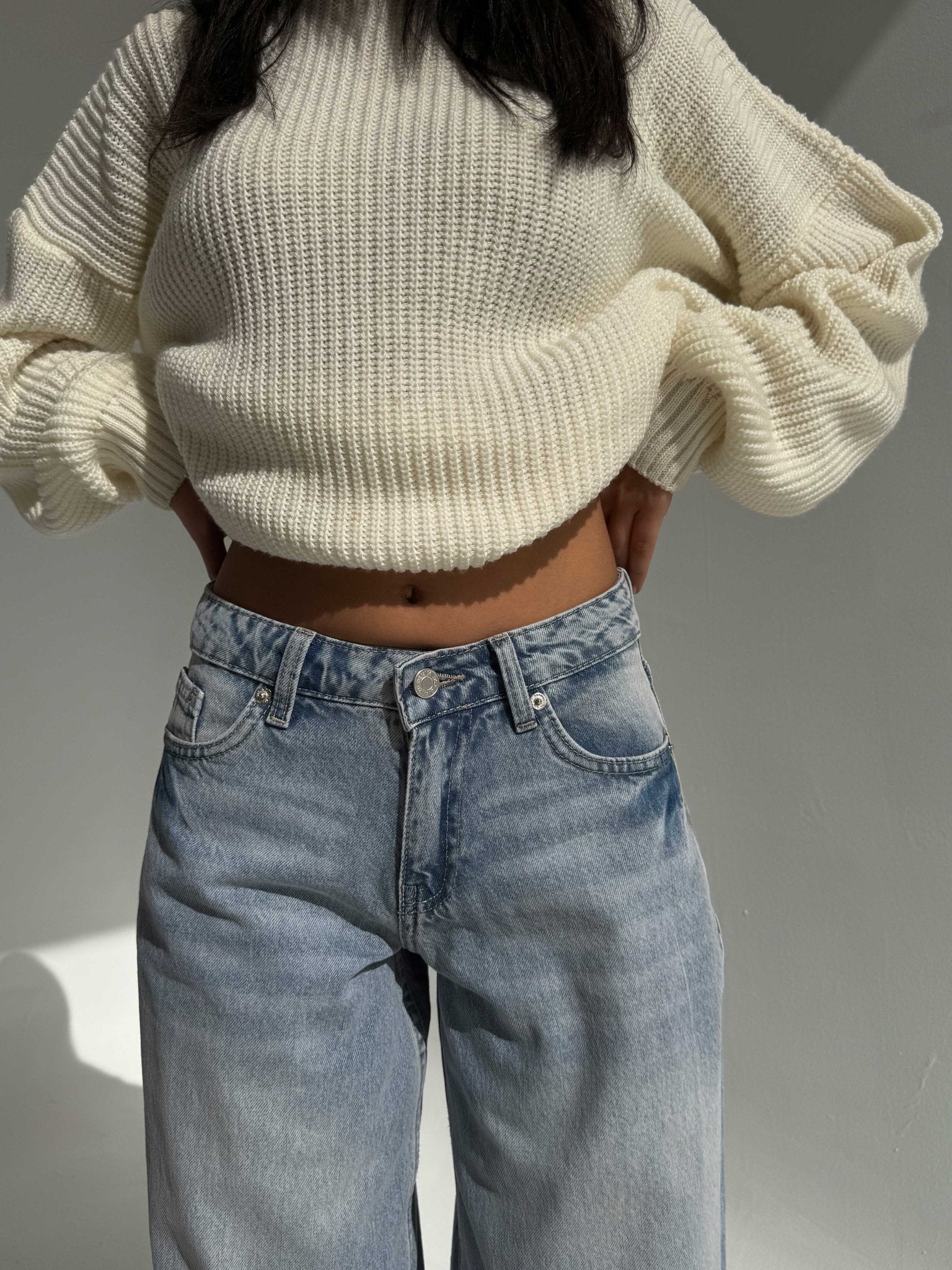 Super Baggy – Low Waist in Light Vintage Blue Baggy CIZARO - Cizaro Jeans