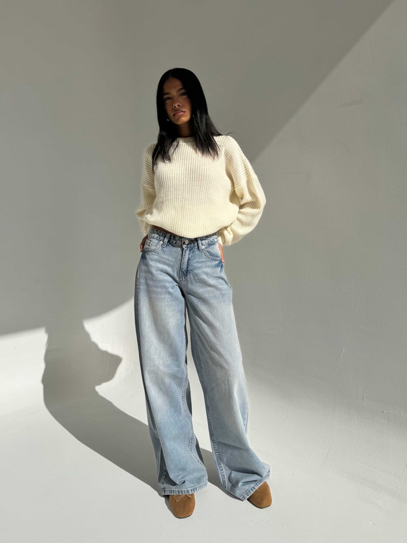 Super Baggy – Low Waist in Light Vintage Blue Baggy CIZARO - Cizaro Jeans