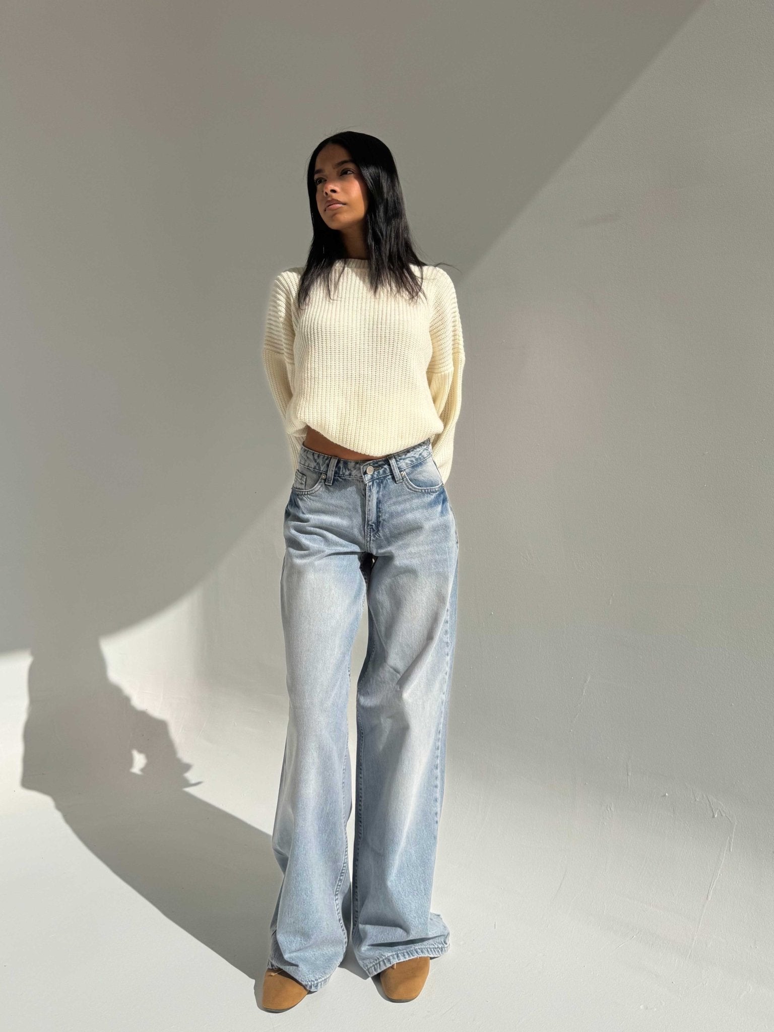 Super Baggy – Low Waist in Light Vintage Blue Baggy CIZARO - Cizaro Jeans