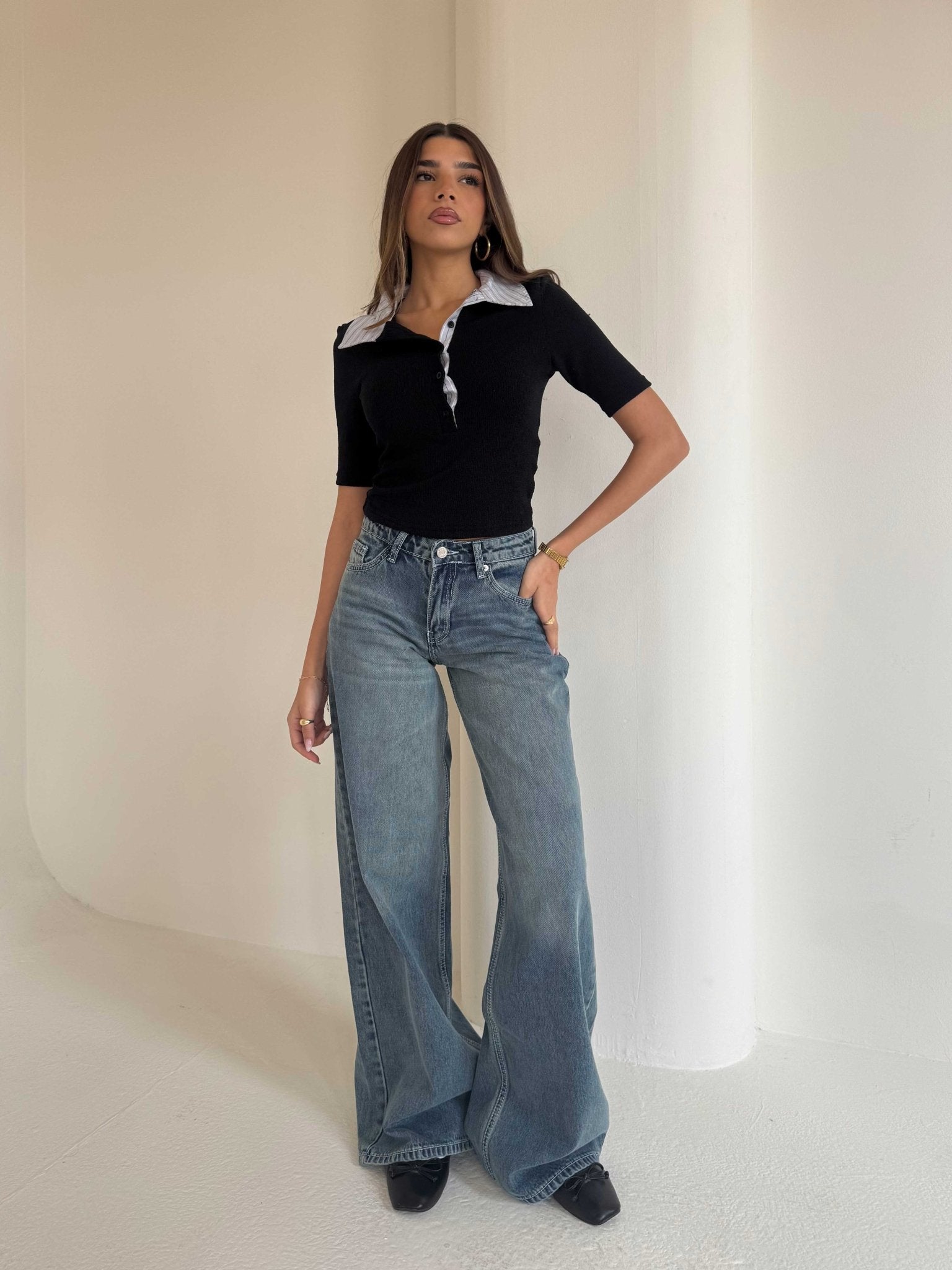 Baggy – Low-Waist Vintage Blue Jeans baggy CIZARO - Cizaro Jeans