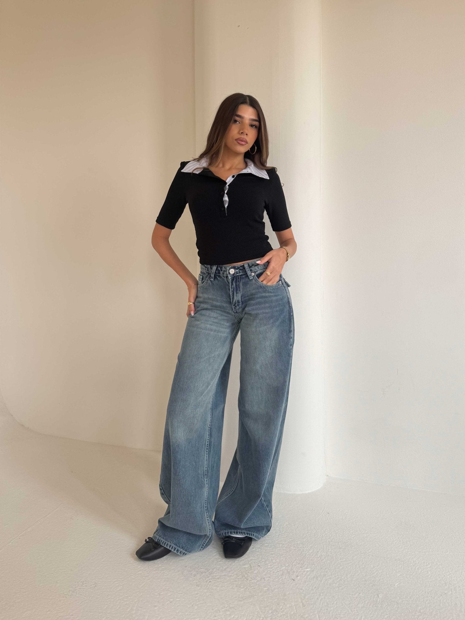 Baggy – Low-Waist Vintage Blue Jeans baggy CIZARO - Cizaro Jeans