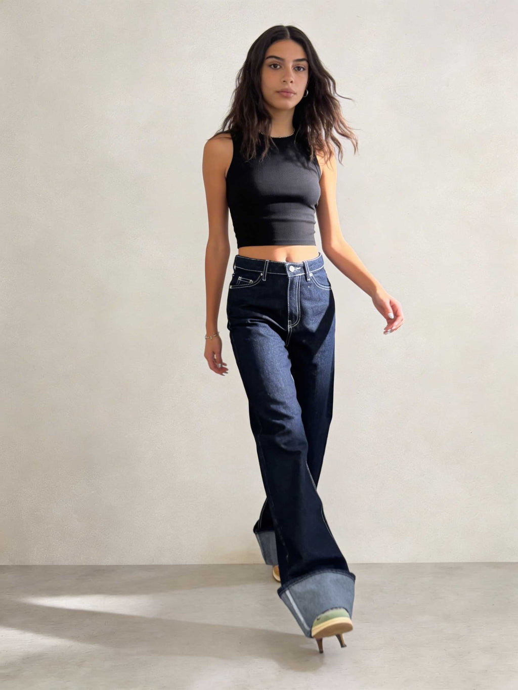 Baggy – High-Waist Real Raw Denim Jeans Baggy CIZARO - Cizaro Jeans