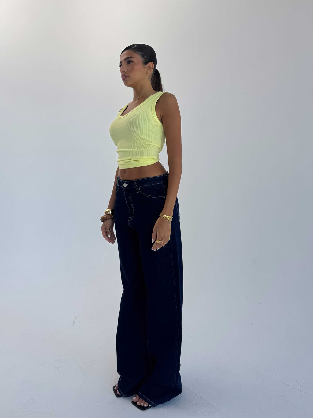 Baggy High waist Raw denim