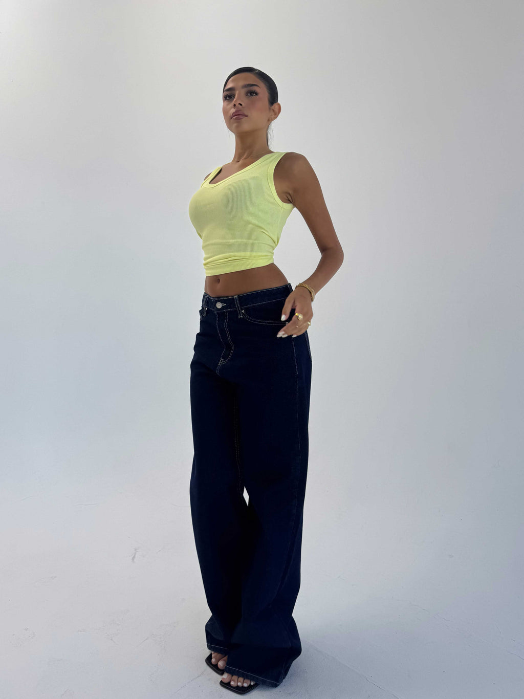Baggy High waist Raw denim