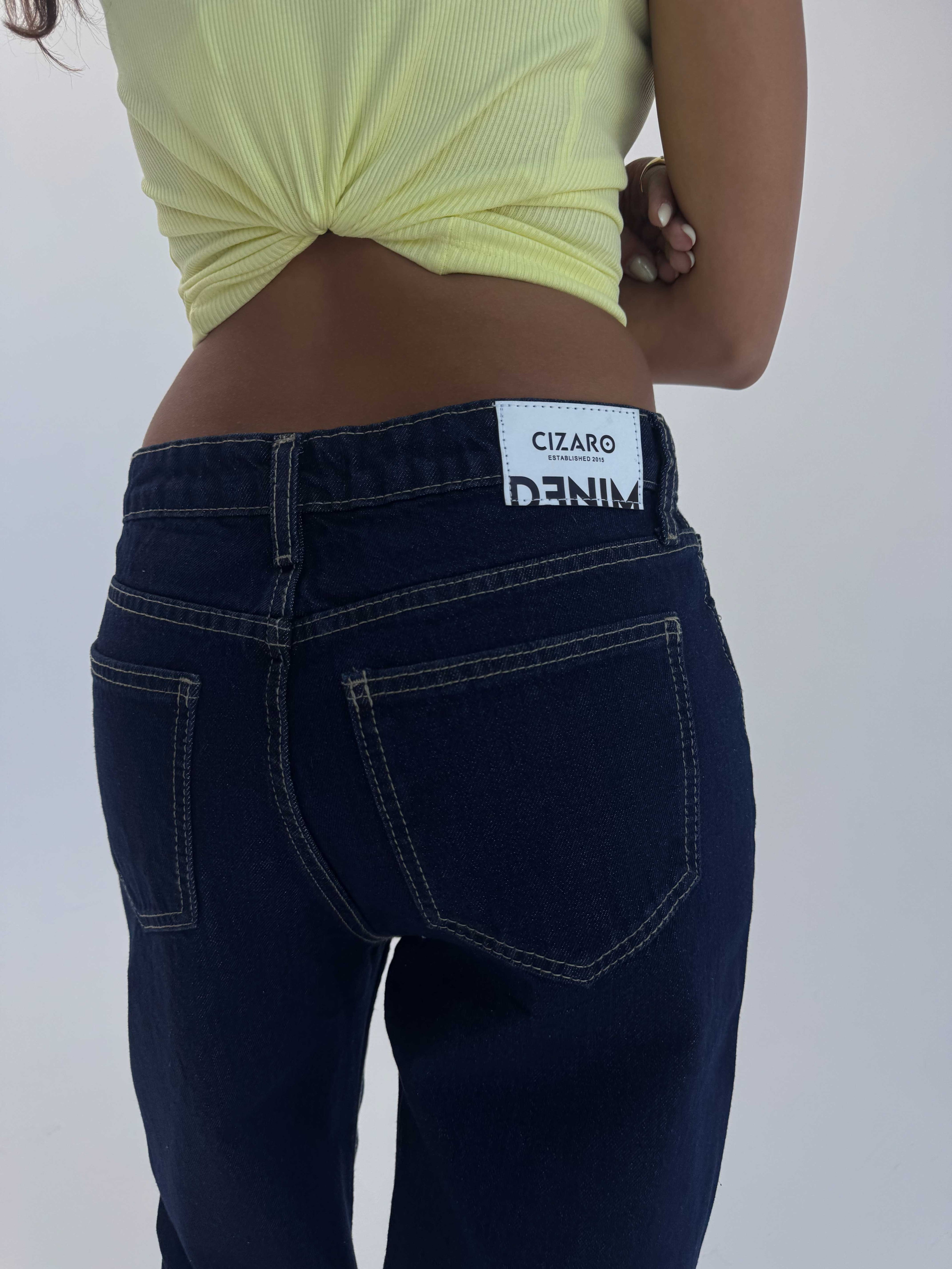 Baggy High waist Raw denim