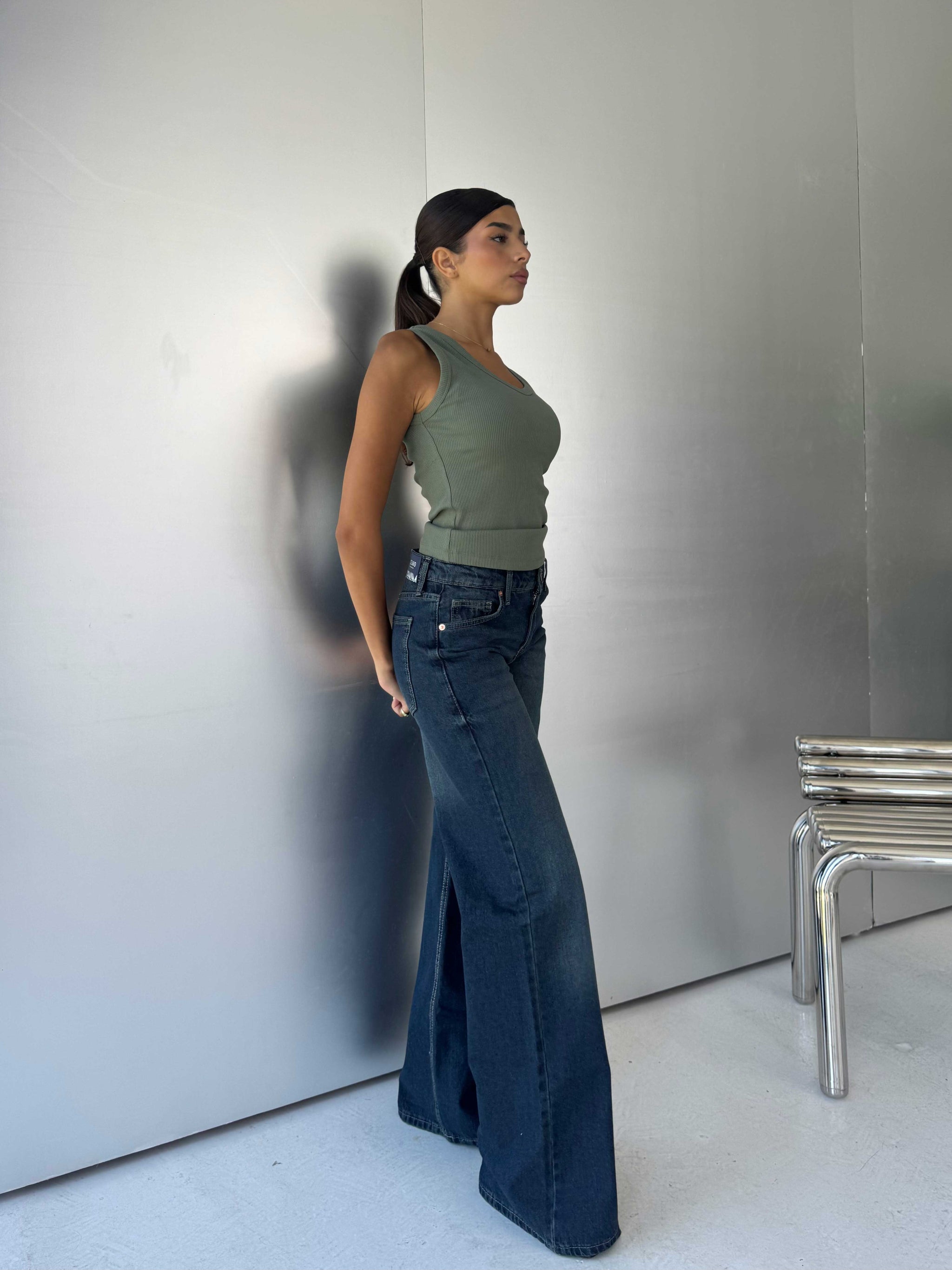 Baggy Low-Waist Deep Vintage Blue Jeans Baggy CIZARO - Cizaro Jeans