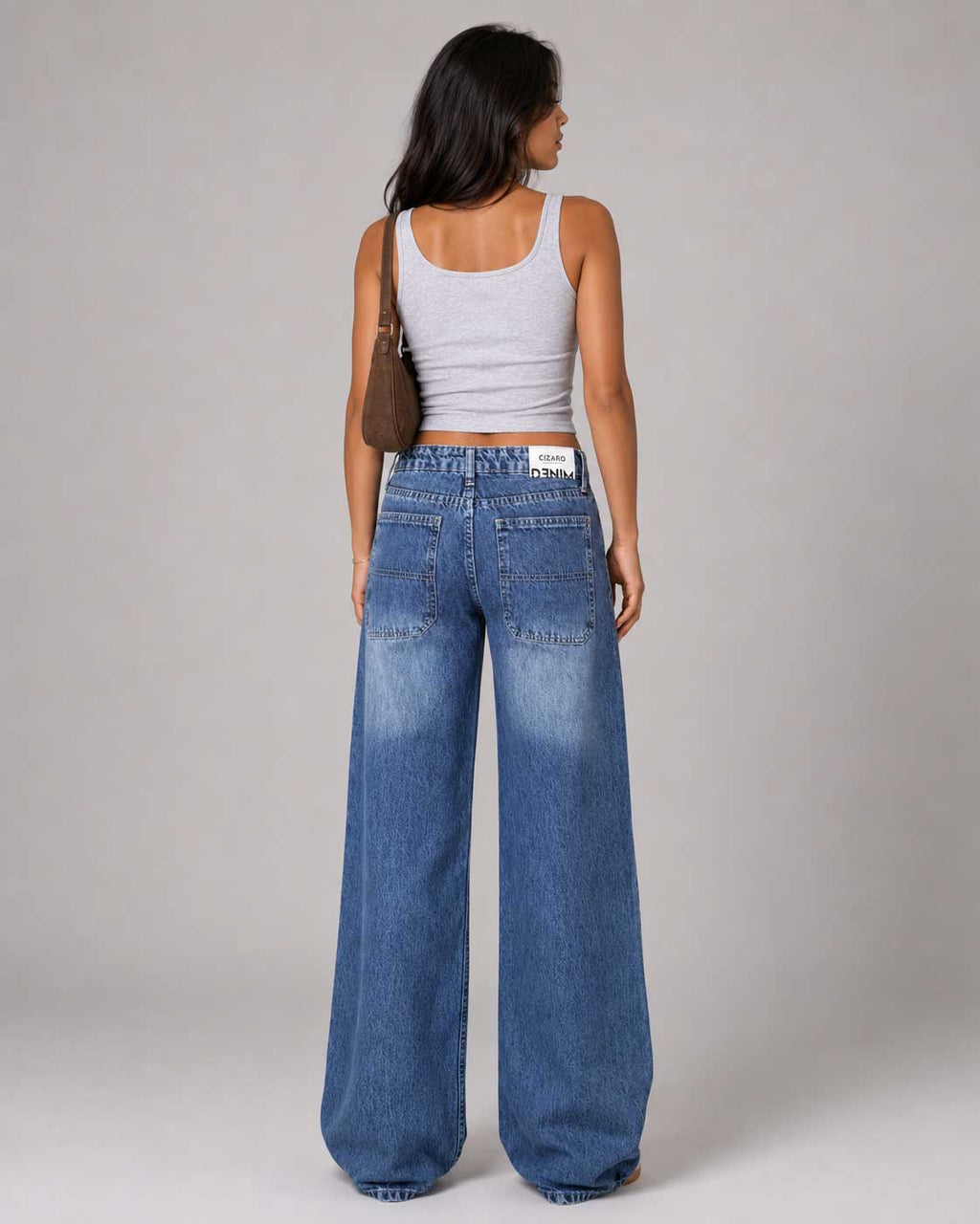Baggy Low-Waist Mid Vintage Blue Jeans Baggy CIZARO - Cizaro Jeans