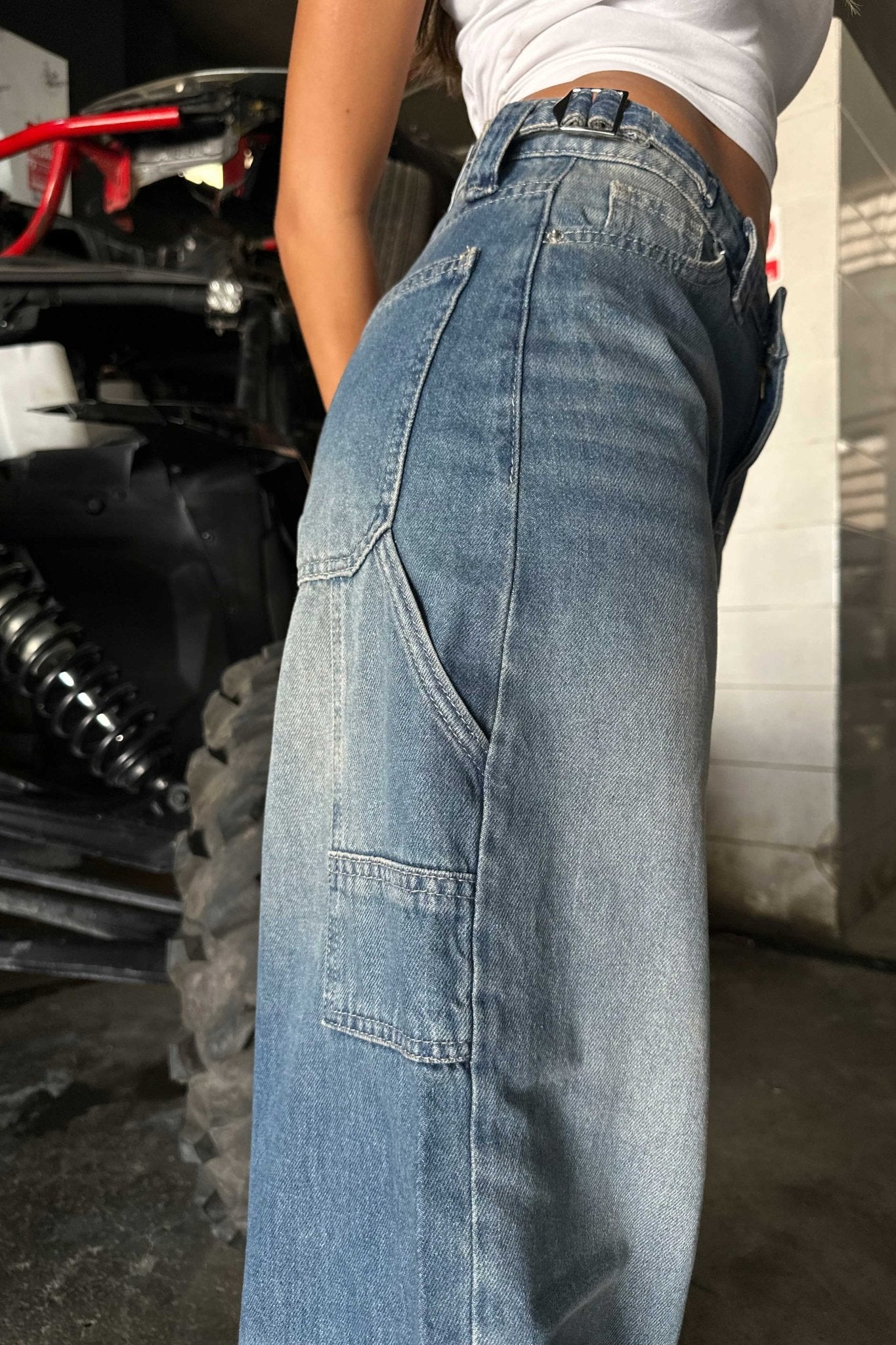 Carpenter - Med rise Med Vintage Blue Jeans Carpenter CIZARO - Cizaro Jeans