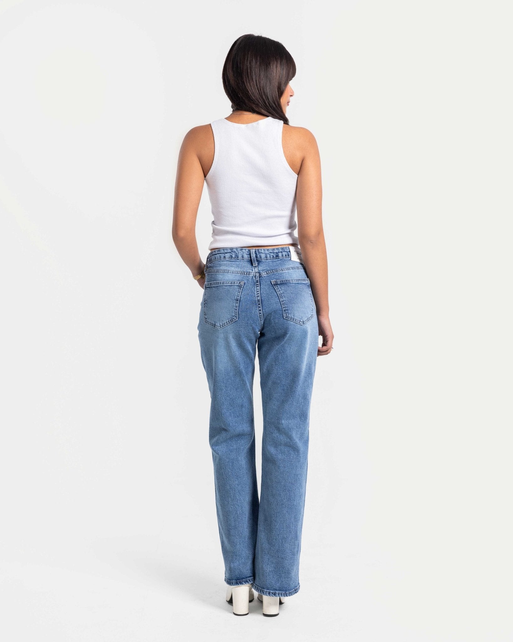 Boot Cut - Light Blue Jeans Flare CIZARO - Cizaro Jeans