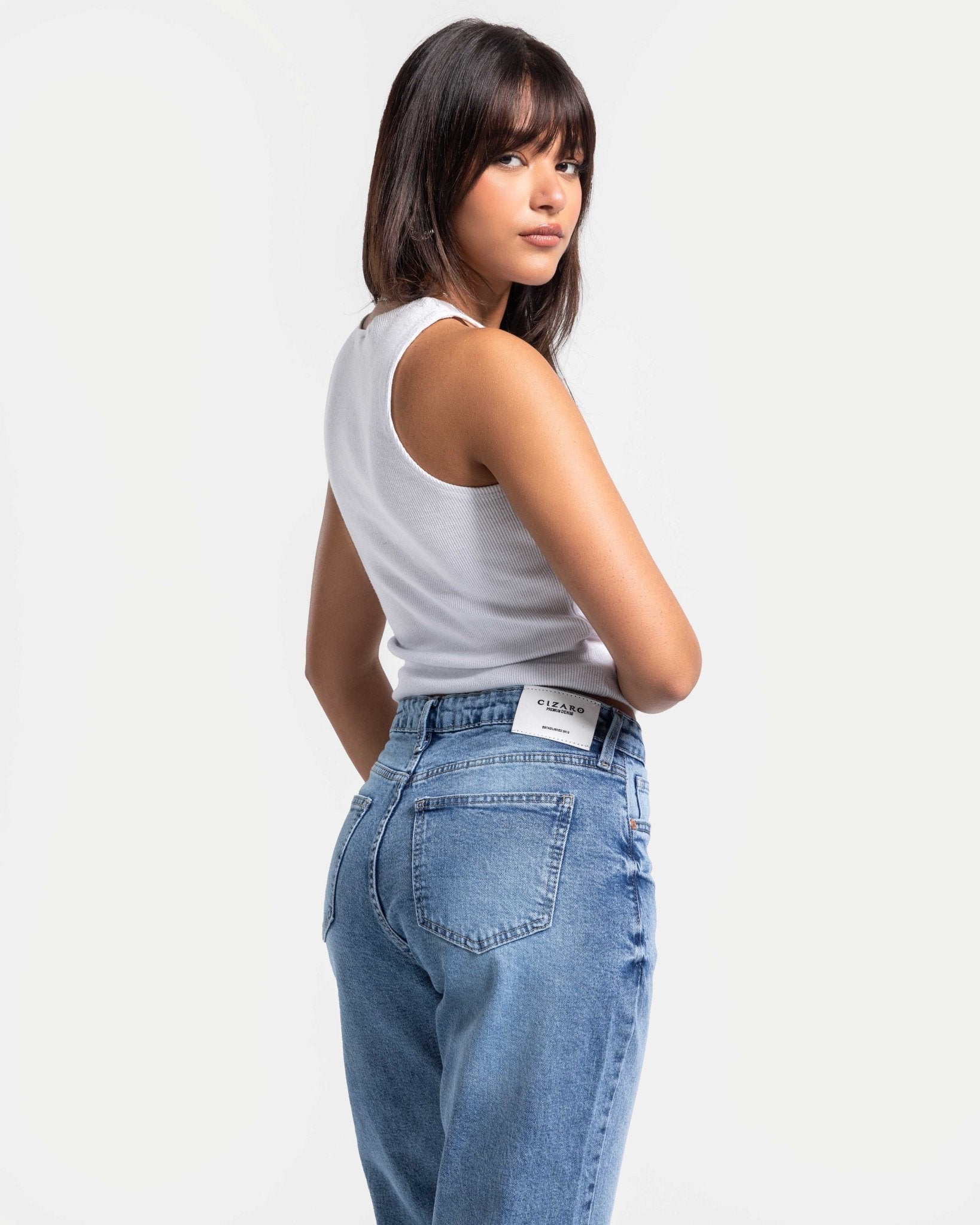 Boot Cut - Light Blue Jeans Flare CIZARO - Cizaro Jeans