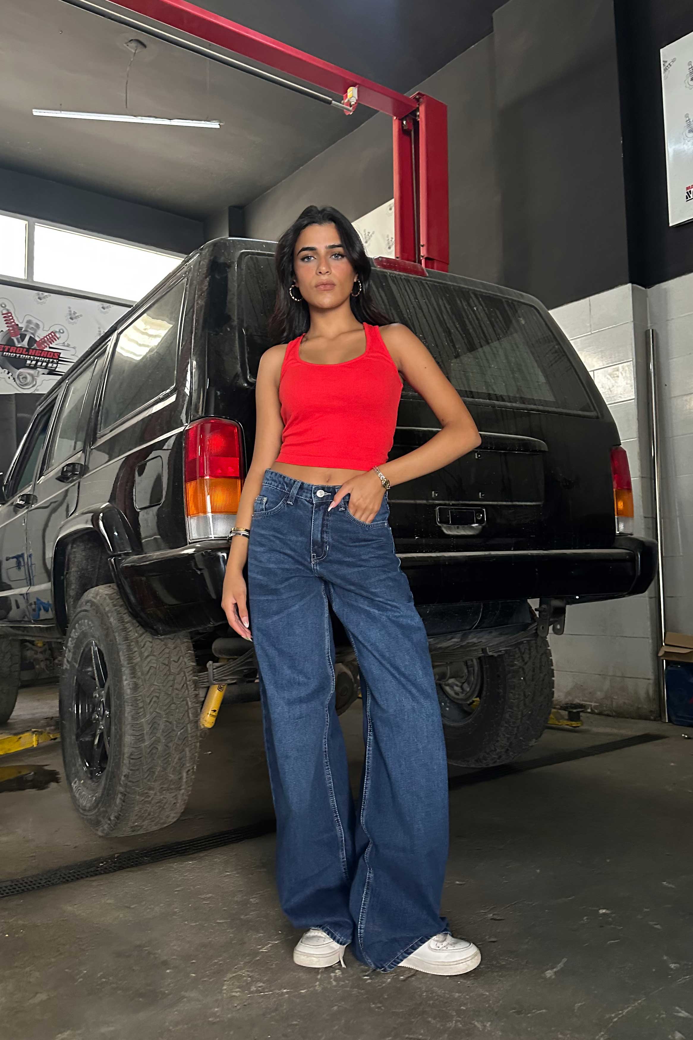 Baggy - Mid Rise Navy Blue Jeans
