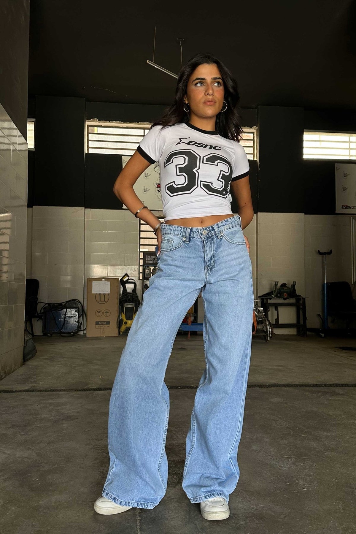 Baggy – Mid Rise Light Vintage Blue Jeans Baggy CIZARO - Cizaro Jeans