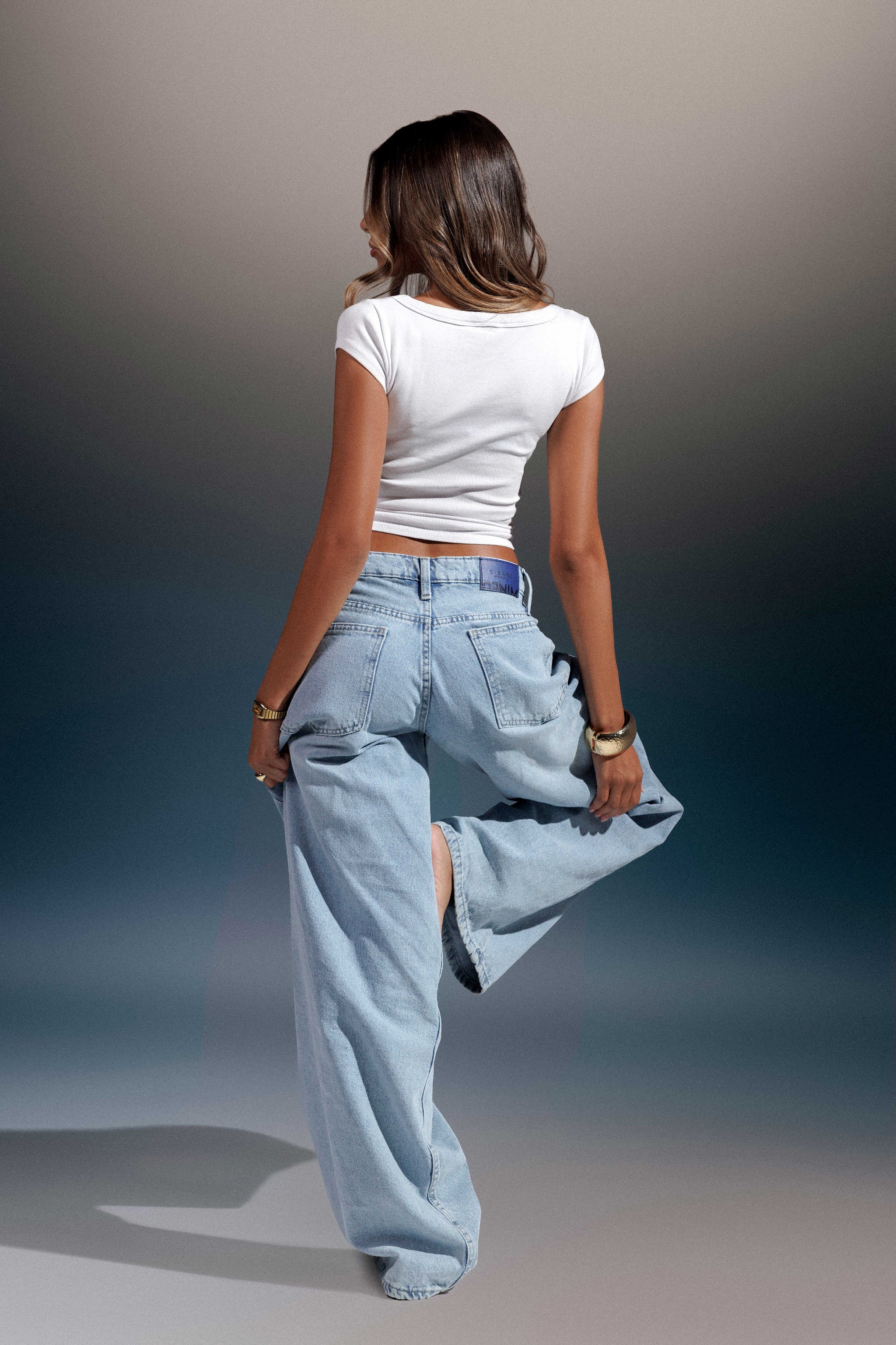 Super Baggy – Low-Waist Light Blue Jeans Super Baggy CIZARO - Cizaro Jeans