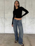Baggy – Mid-Rise Mid Vintage Blue Ultra Comfort Jeans Baggy CIZARO - Cizaro Jeans