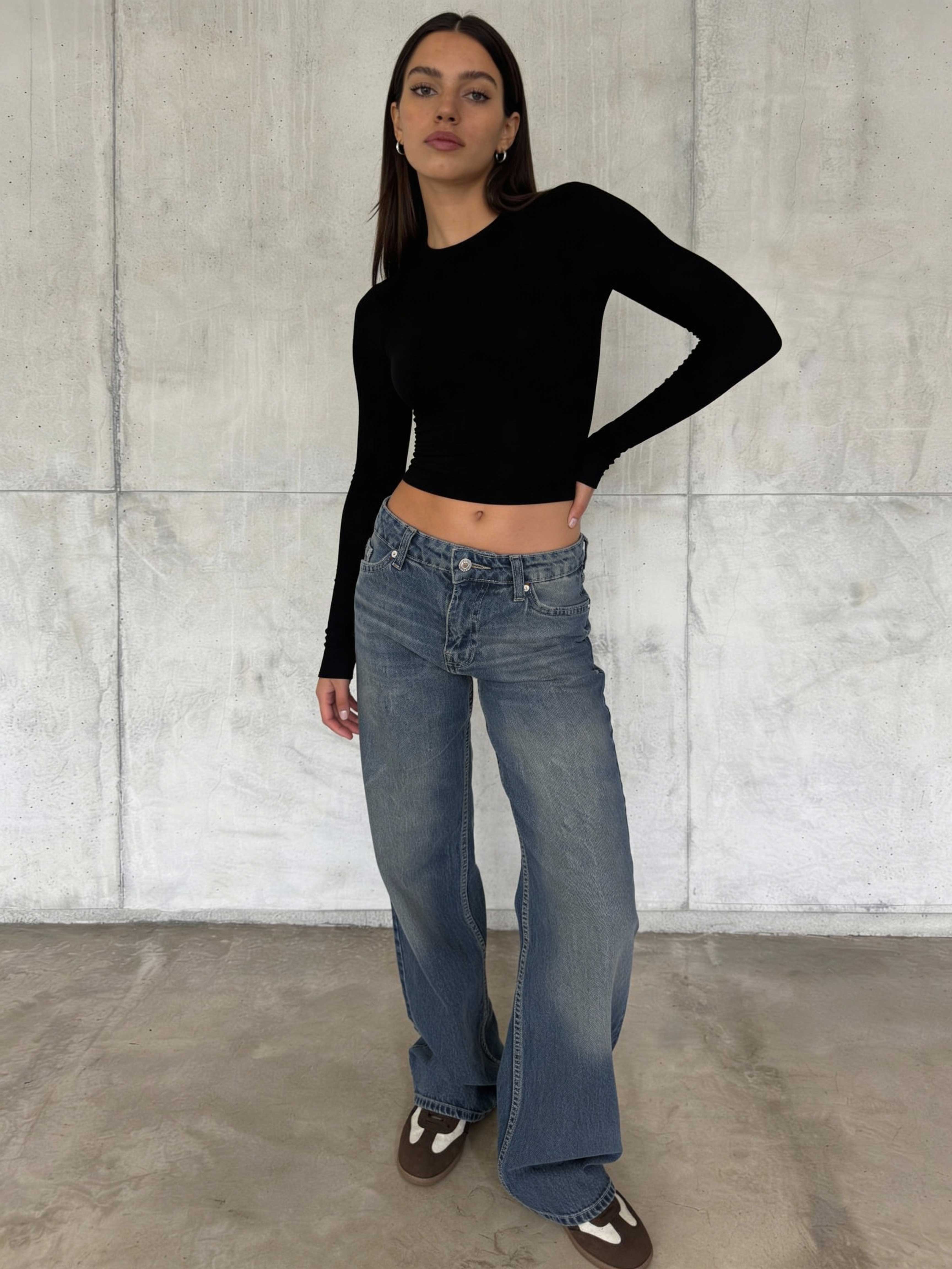 Baggy – Mid-Rise Mid Vintage Blue Ultra Comfort Jeans Baggy CIZARO - Cizaro Jeans