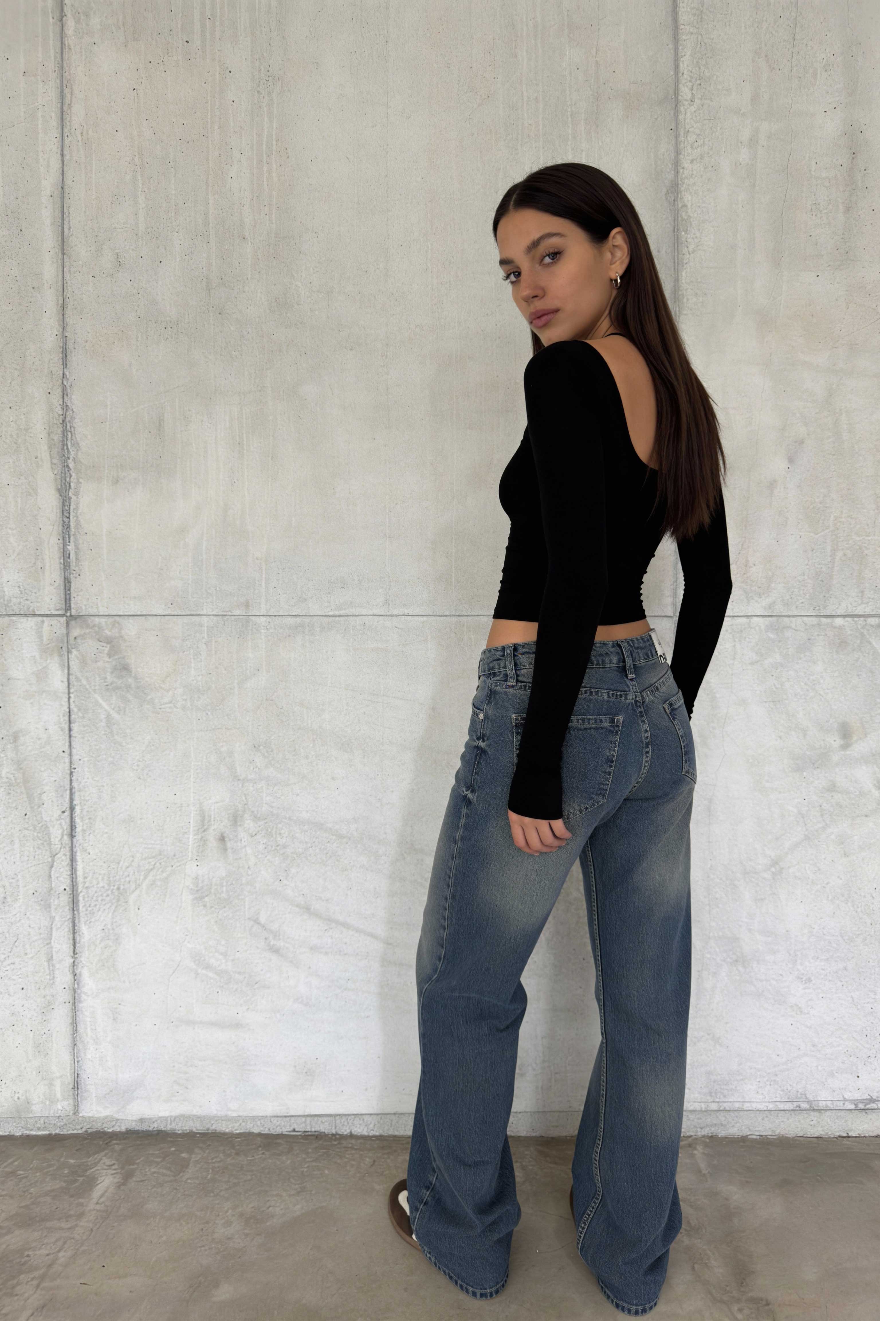 Baggy – Mid-Rise Mid Vintage Blue Ultra Comfort Jeans Baggy CIZARO - Cizaro Jeans