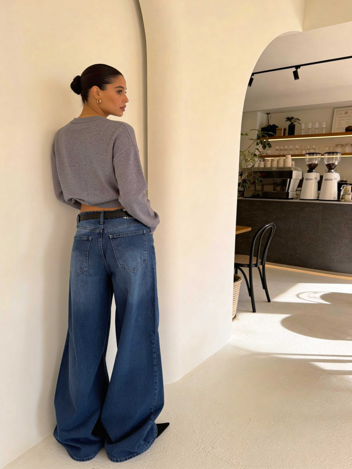 Loose Baggy – High-Waist Ocean Blue Jeans Baggy CIZARO - Cizaro Jeans
