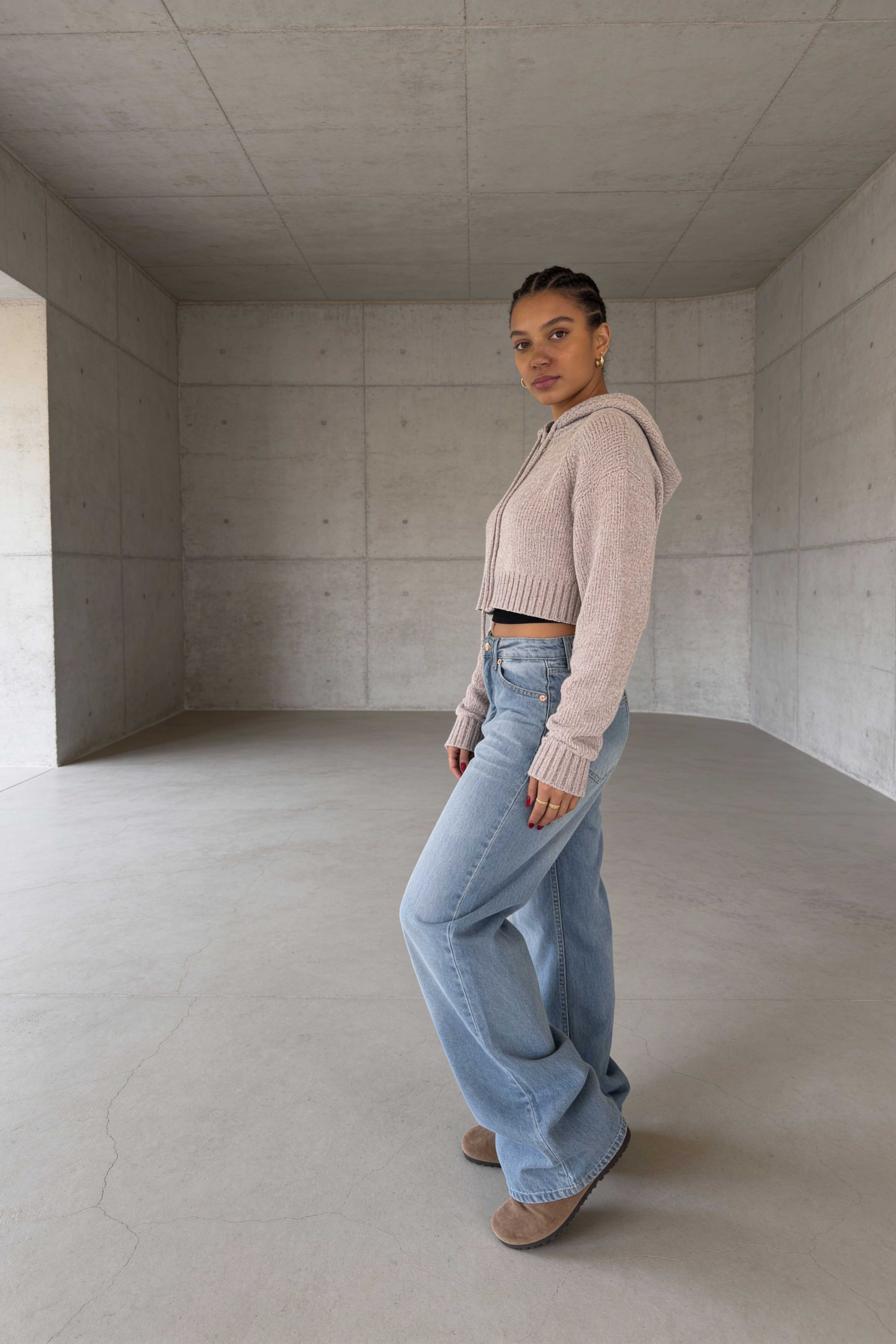 Baggy – High-Waist Light Acid Blue Jeans Baggy CIZARO - Cizaro Jeans