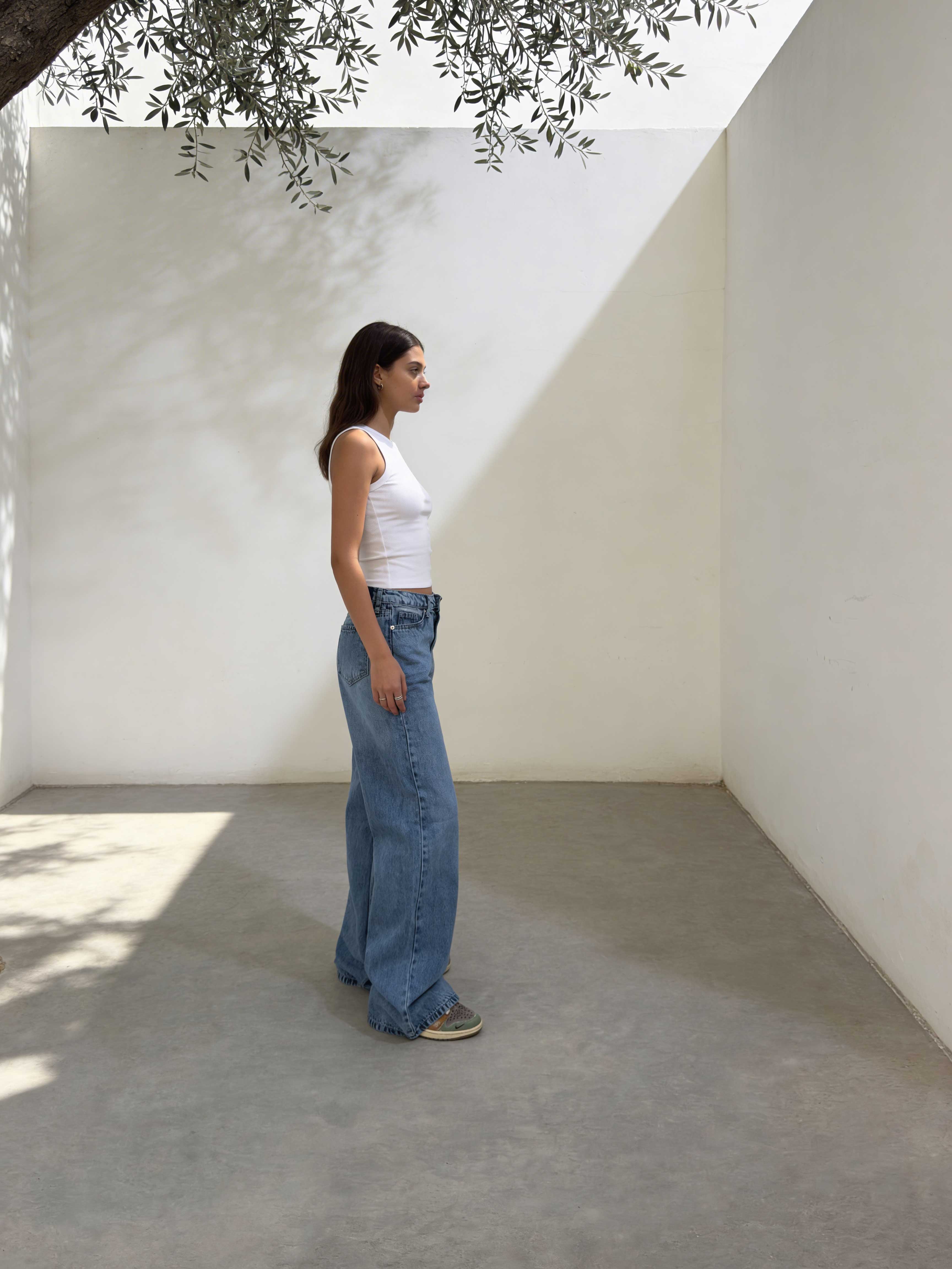 Baggy - High-Waist Marine Wash Blue Jeans Baggy CIZARO - Cizaro Jeans