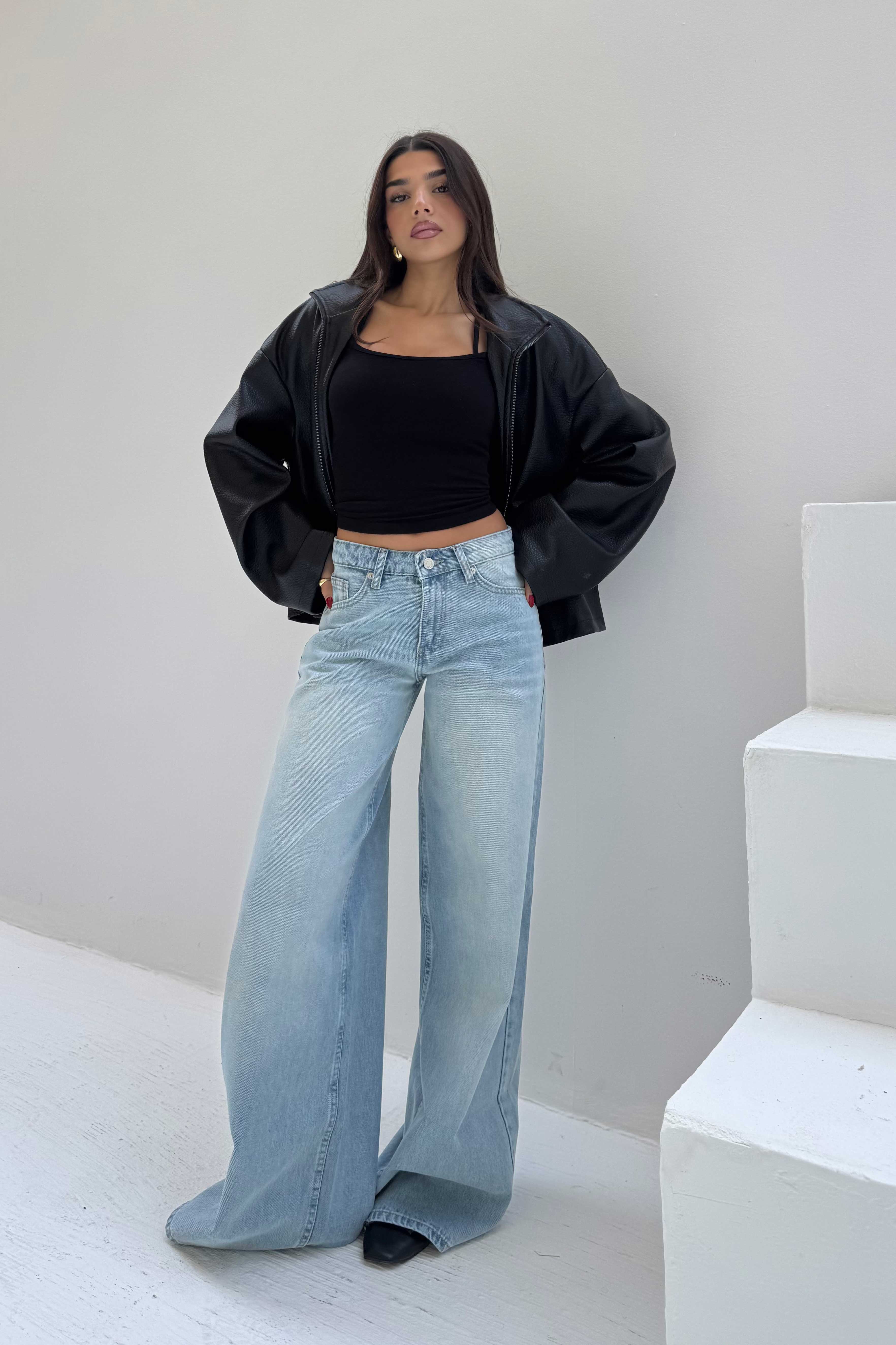 Super Baggy – Low-Waist Bright Blue Jeans Super Baggy CIZARO - Cizaro Jeans