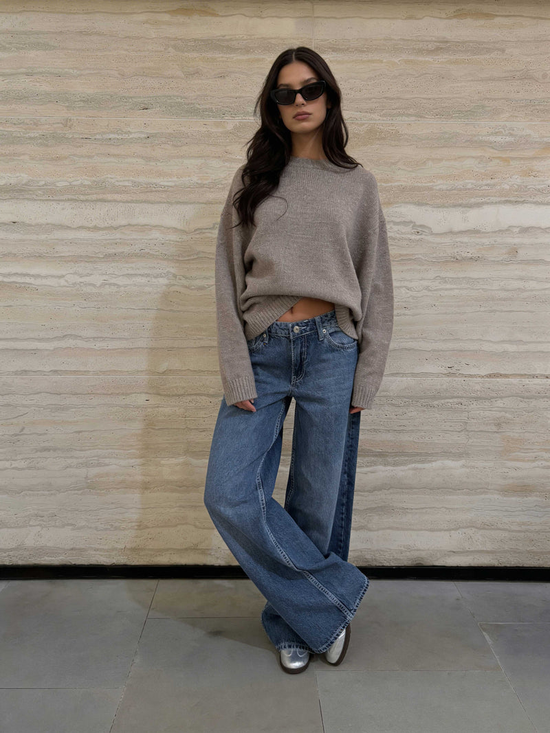 Baggy – Low-Waist Marine Blue Jeans Baggy CIZARO - Cizaro Jeans