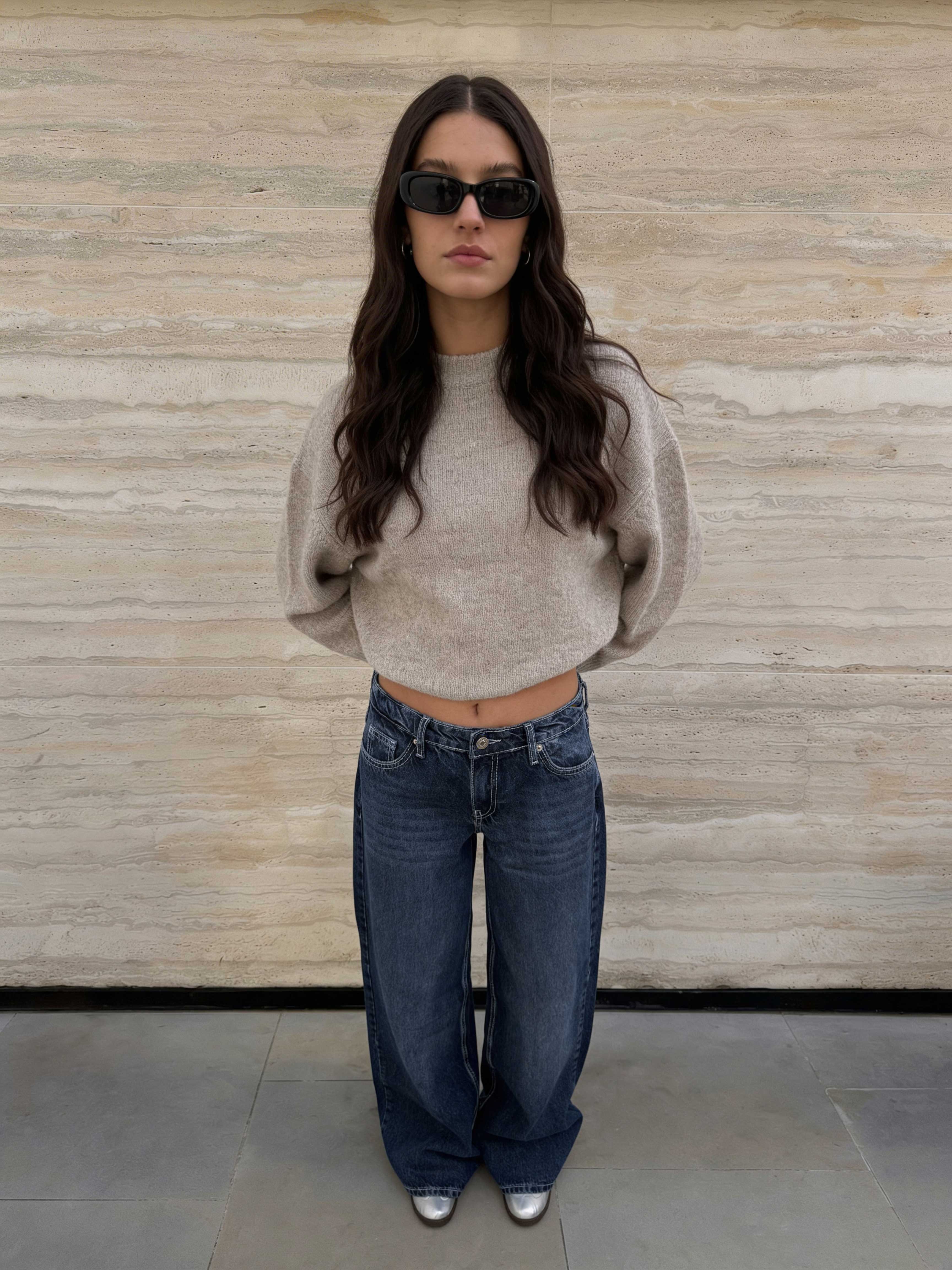 Baggy – Low-Waist Deep Ocean Blue Jeans Baggy CIZARO - Cizaro Jeans