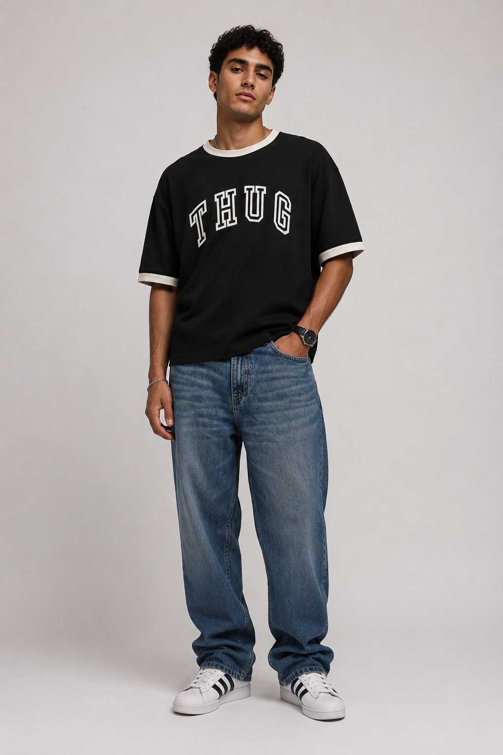 Baggy – Mid Waist Dusty Horizon Blue Jeans